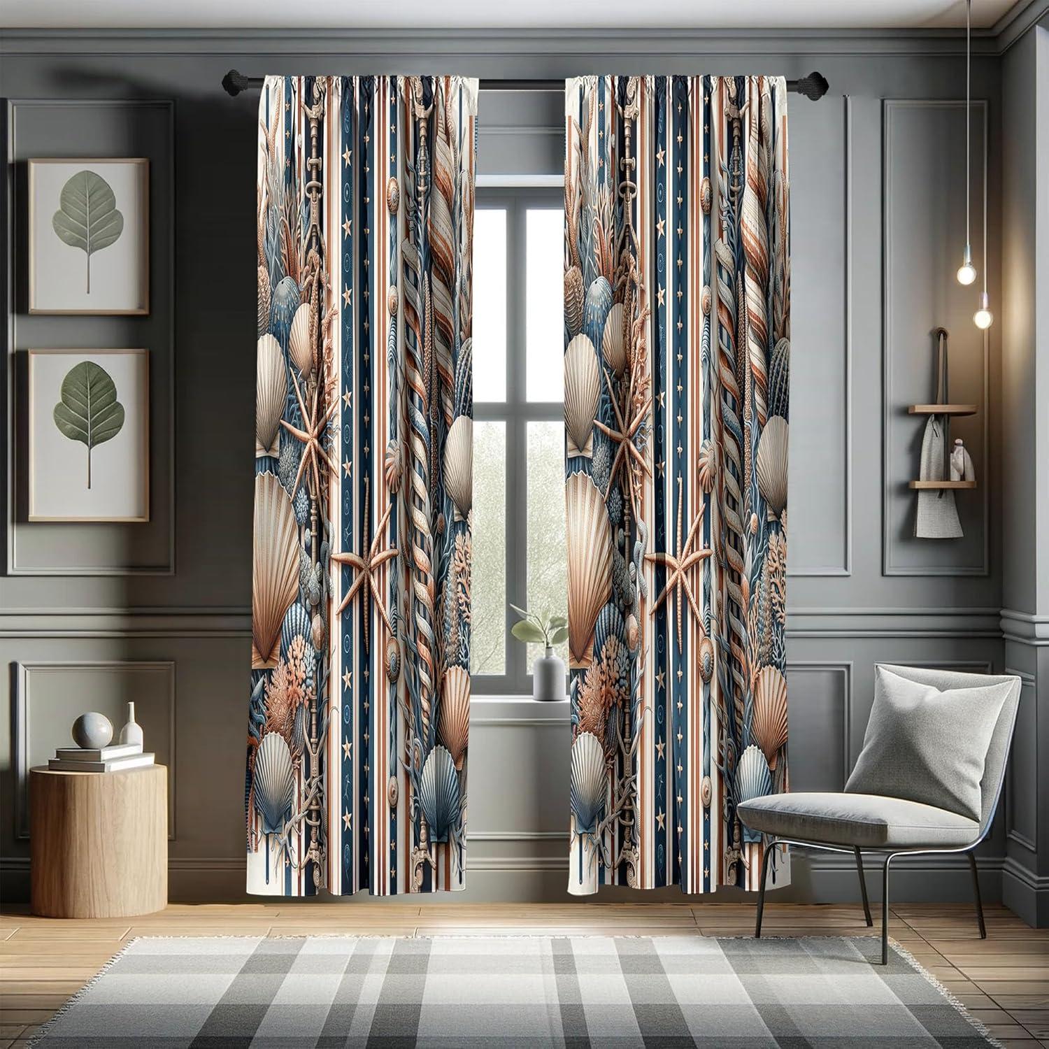 imageAmbesonne Botanical Curtains Vintage Floral Pattern with Detailed Exotic Leaves from Different Trees Window Treatments 2 Panel Set for Living Room Bedroom Pair of 28quot x 84quot Green and IvorySea Blue Pale Salmon