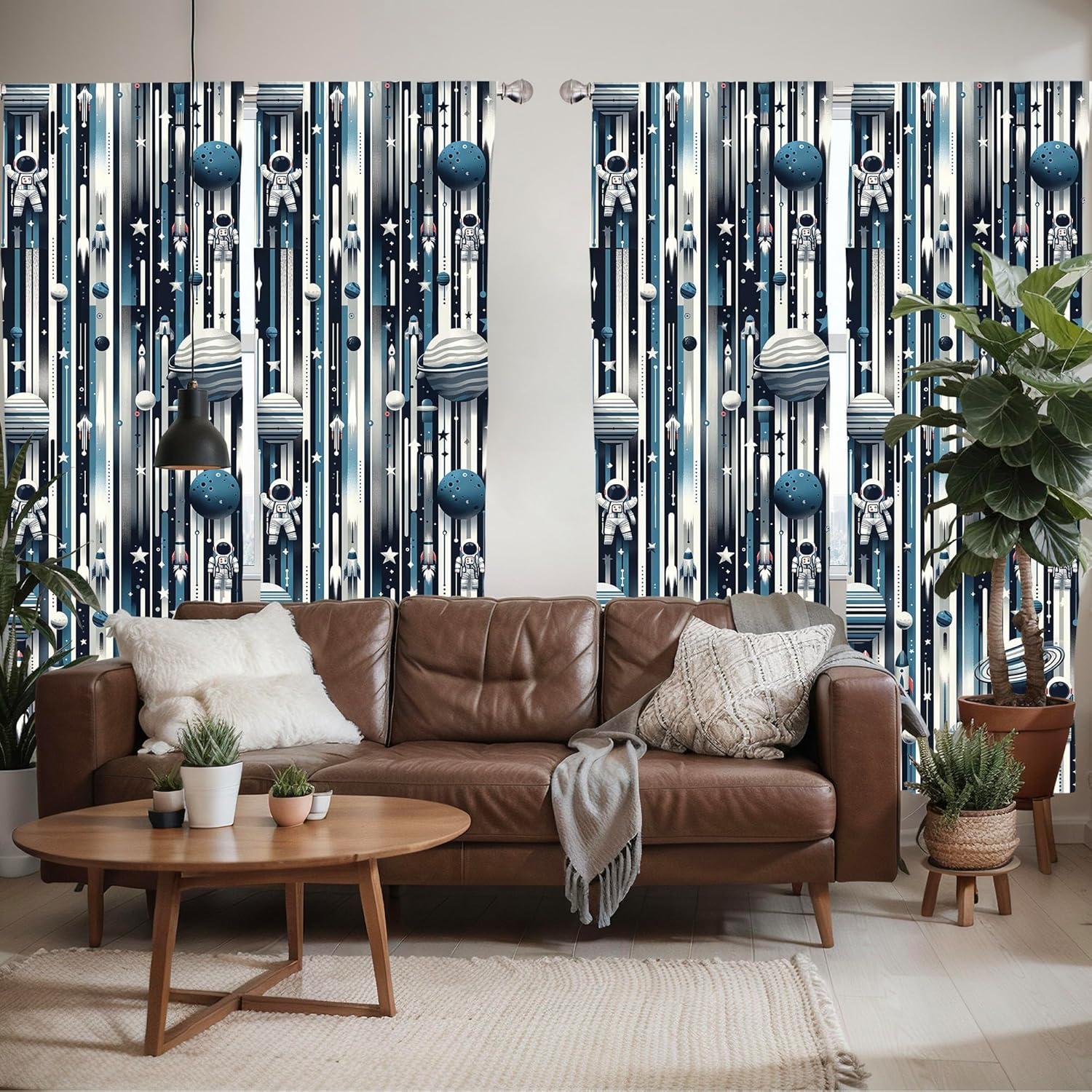 imageAmbesonne Botanical Curtains Vintage Floral Pattern with Detailed Exotic Leaves from Different Trees Window Treatments 2 Panel Set for Living Room Bedroom Pair of 28quot x 84quot Green and IvoryBlue Indigo Dark Coral