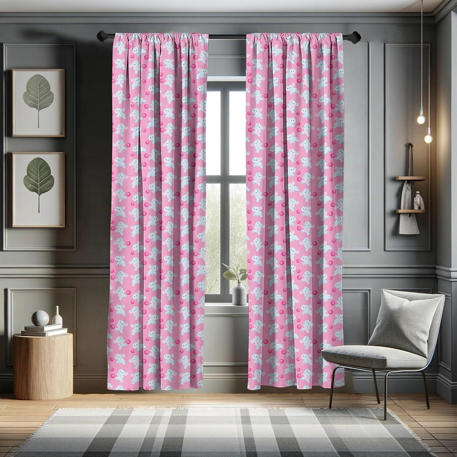 imageAmbesonne Botanical Curtains Watercolor Fall Branches and Geometric Mid Century Modern Autumnal Art Window Treatments 2 Panel Set for Living Room Bedroom Pair of 28quot x 84quot Forest Green Rust TanBlue Pink