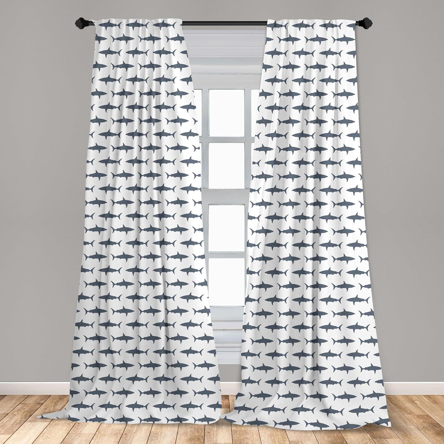 imageAmbesonne Botanical Curtains Watercolor Fall Branches and Geometric Mid Century Modern Autumnal Art Window Treatments 2 Panel Set for Living Room Bedroom Pair of 28quot x 84quot Forest Green Rust TanGrey and Black