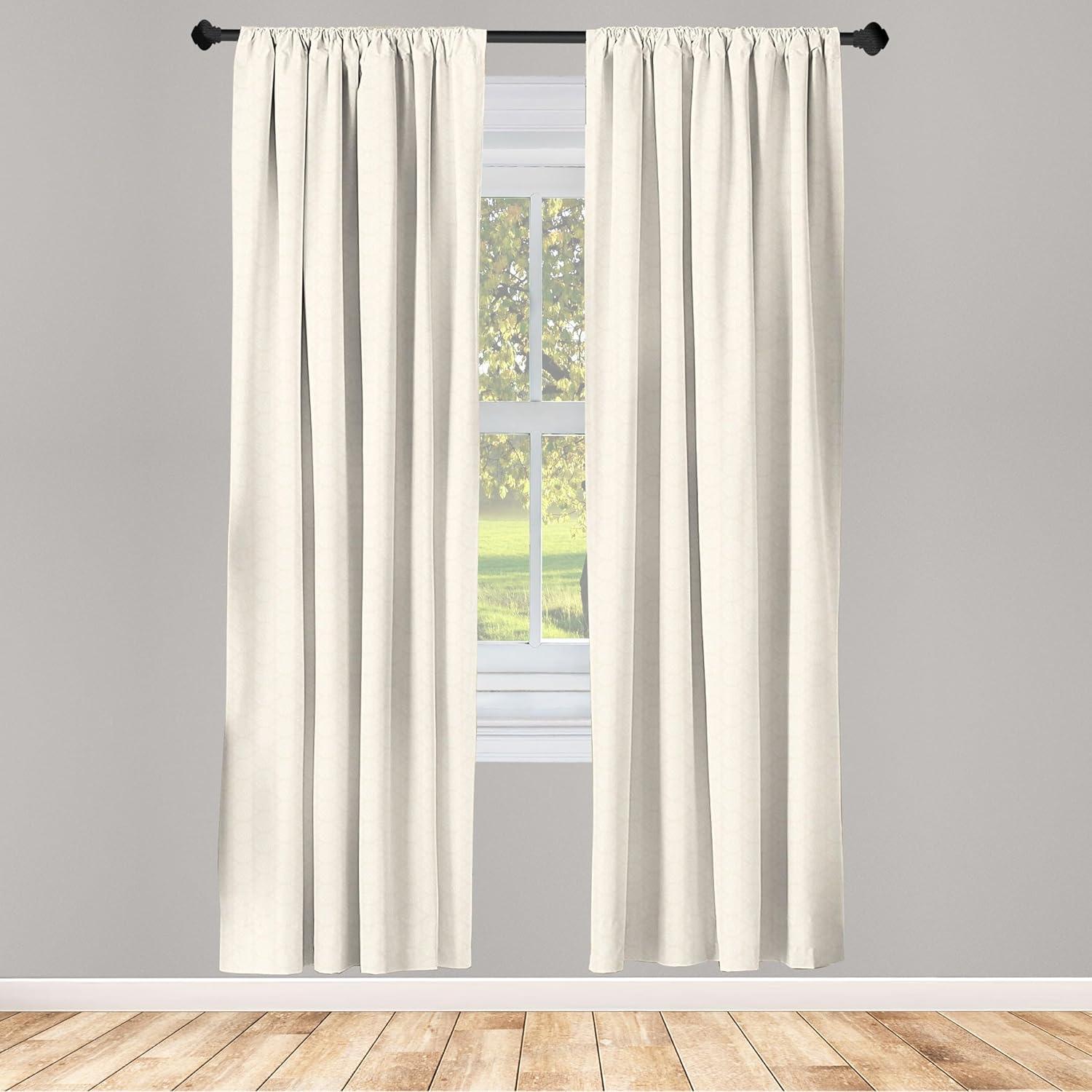 imageAmbesonne Botanical Curtains Watercolor Fall Branches and Geometric Mid Century Modern Autumnal Art Window Treatments 2 Panel Set for Living Room Bedroom Pair of 28quot x 84quot Forest Green Rust TanCream
