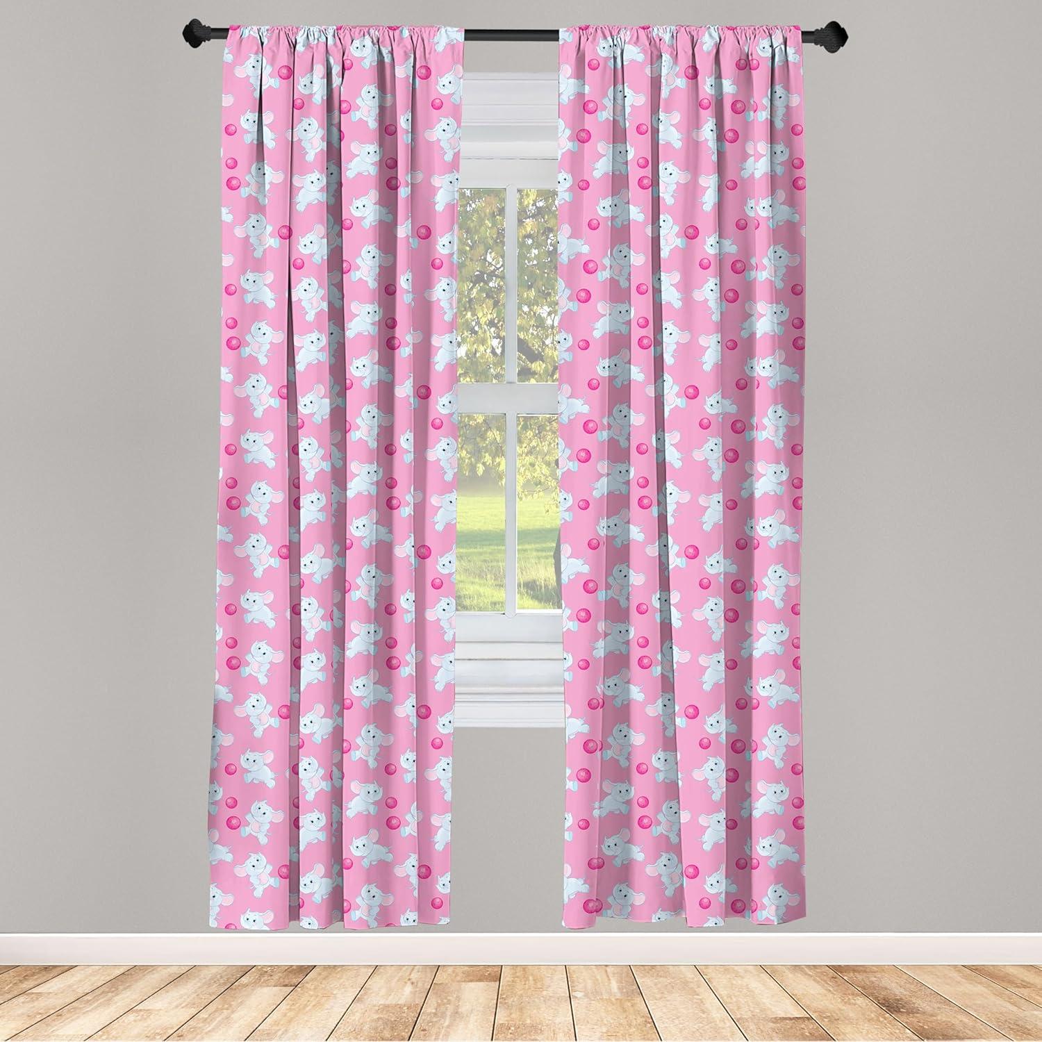imageAmbesonne Botanical Curtains Watercolor Fall Branches and Geometric Mid Century Modern Autumnal Art Window Treatments 2 Panel Set for Living Room Bedroom Pair of 28quot x 84quot Forest Green Rust TanBlue Pink