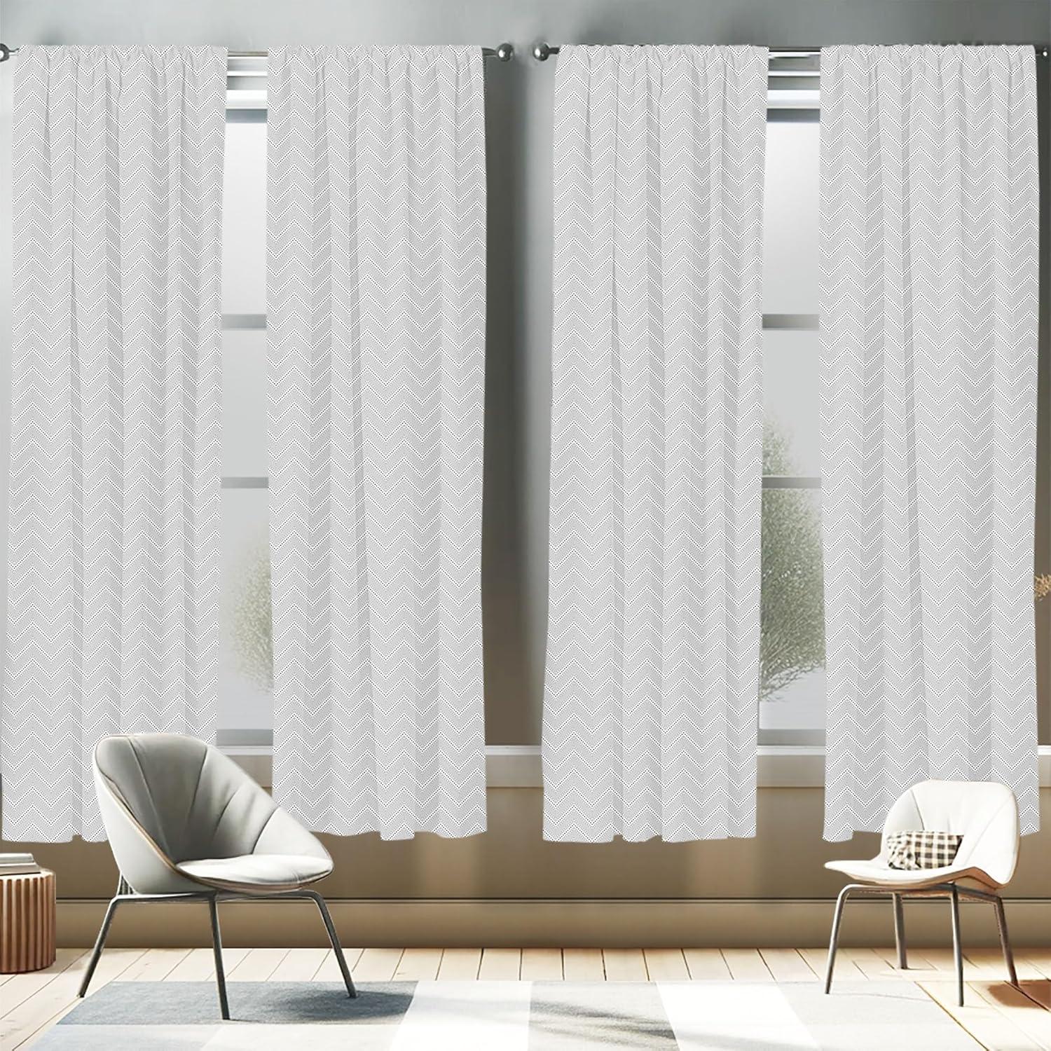 imageAmbesonne Botanical Curtains Watercolor Fall Branches and Geometric Mid Century Modern Autumnal Art Window Treatments 2 Panel Set for Living Room Bedroom Pair of 28quot x 84quot Forest Green Rust TanPale Grey