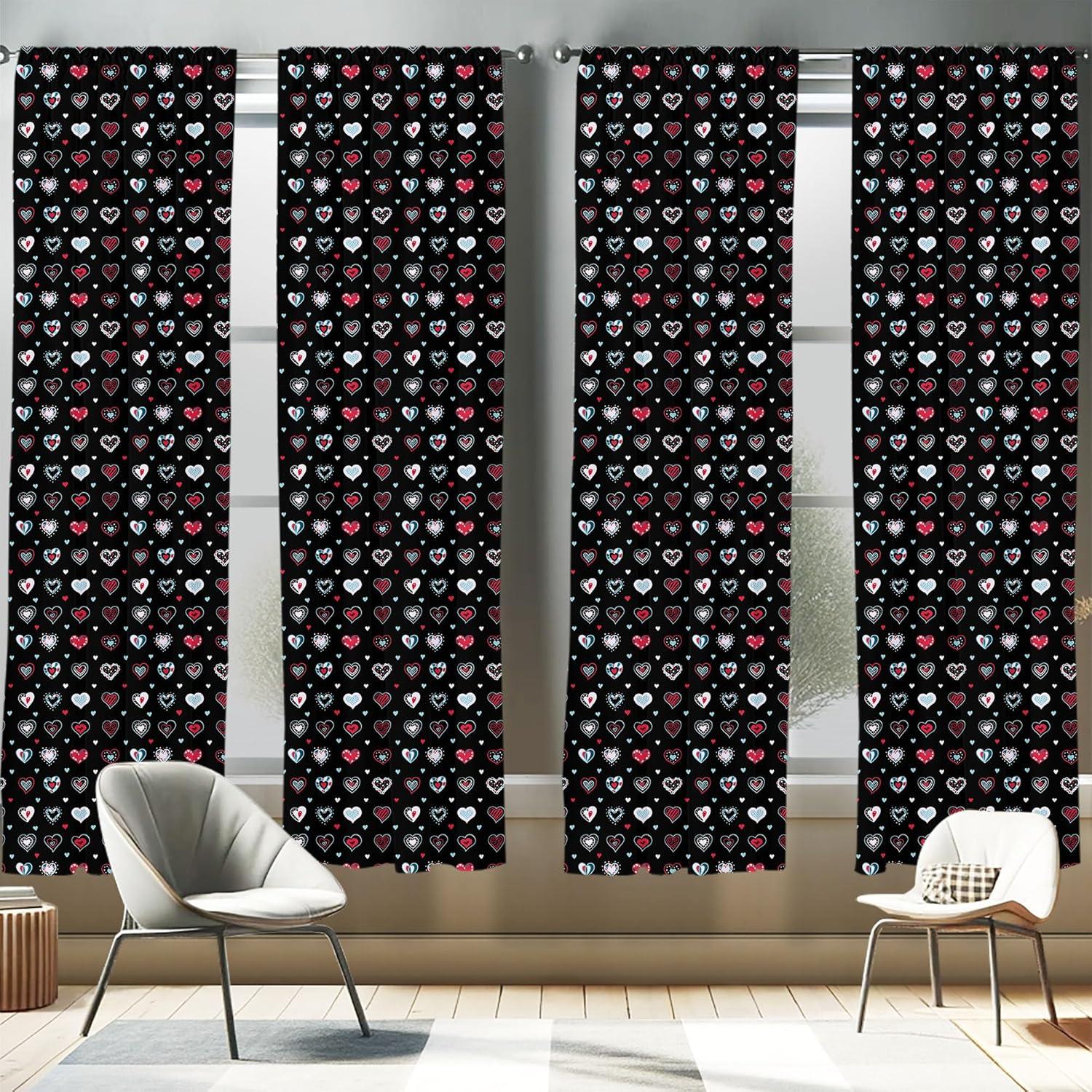 imageAmbesonne Botanical Curtains Watercolor Fall Branches and Geometric Mid Century Modern Autumnal Art Window Treatments 2 Panel Set for Living Room Bedroom Pair of 28quot x 84quot Forest Green Rust TanBlack Red
