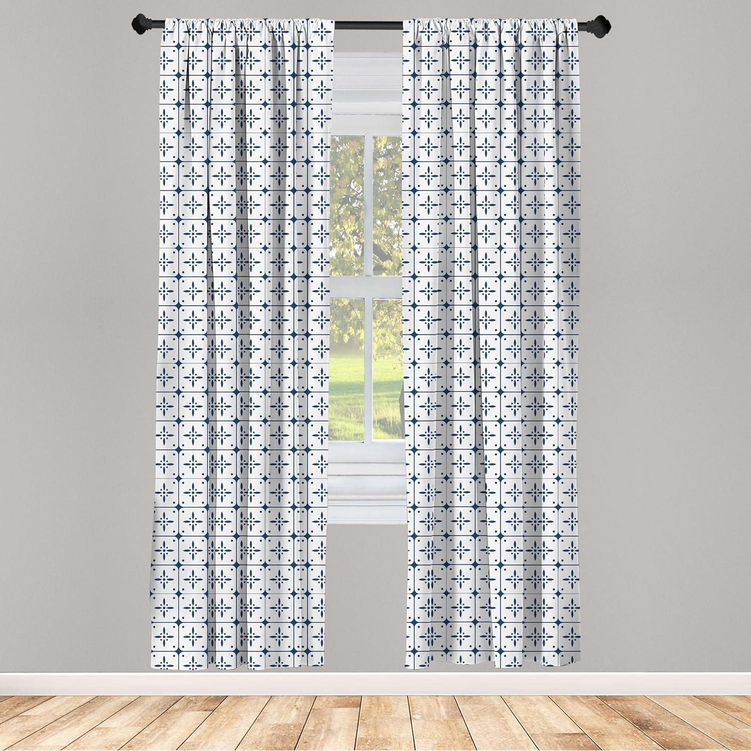 imageAmbesonne Cats Curtains Modern Scandi Pattern of Kitten Love with Romantic Hearts Cartoon Design Window Treatments 2 Panel Set for Living Room Bedroom Pair of 28quot x 63quot Ginger Olive Green WhiteWhite Blue