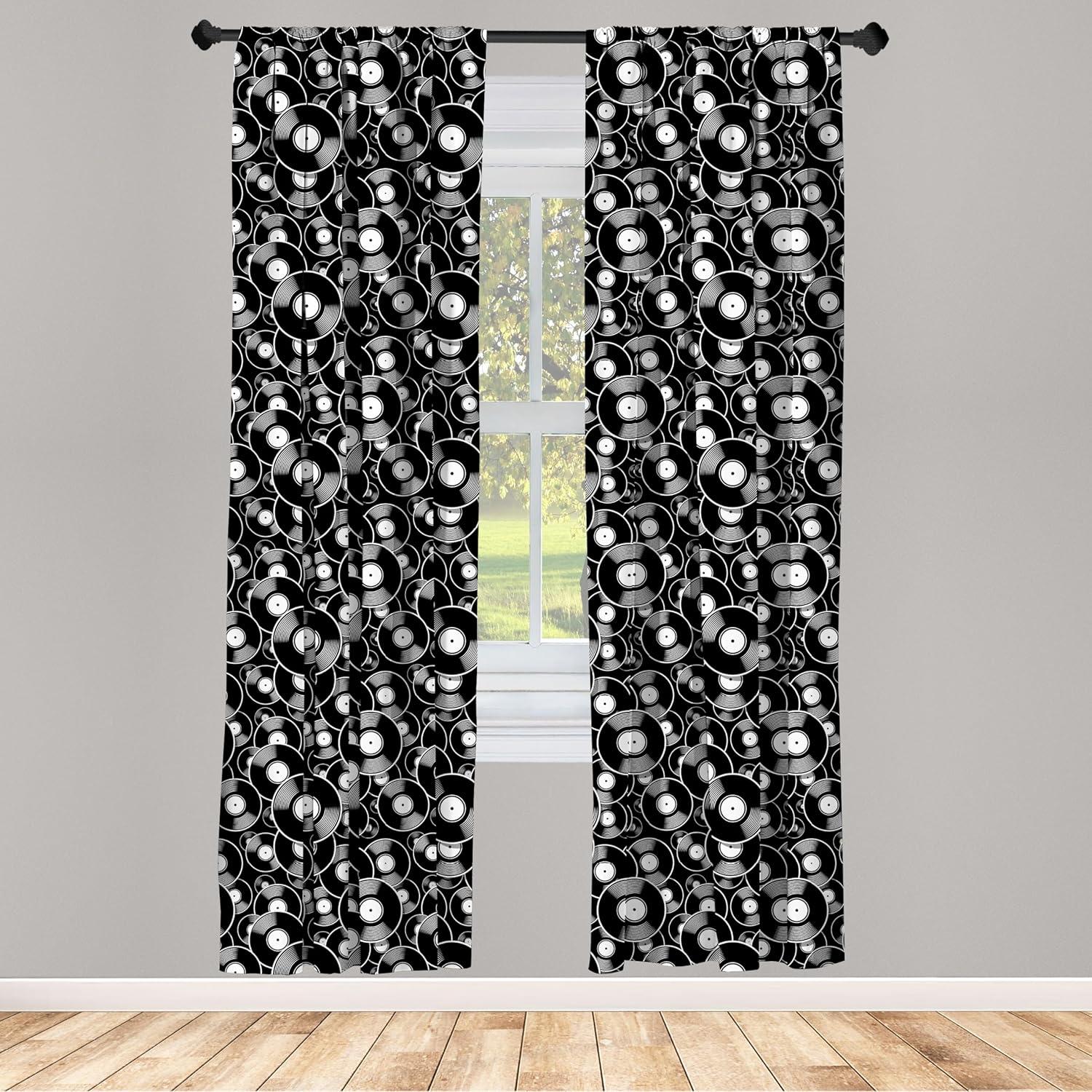 imageAmbesonne Cats Curtains Modern Scandi Pattern of Kitten Love with Romantic Hearts Cartoon Design Window Treatments 2 Panel Set for Living Room Bedroom Pair of 28quot x 63quot Ginger Olive Green WhiteGrey Charcoal