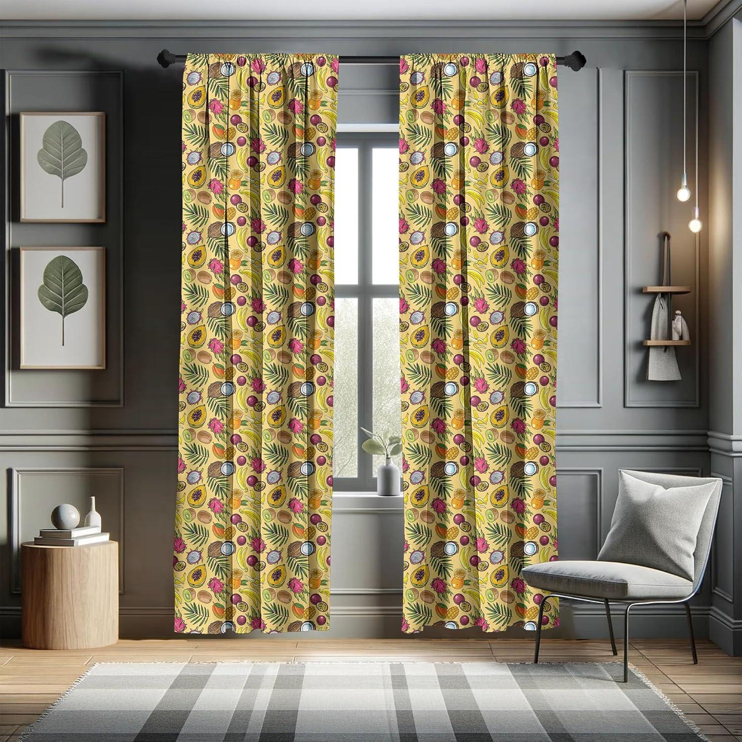imageAmbesonne Cats Curtains Modern Scandi Pattern of Kitten Love with Romantic Hearts Cartoon Design Window Treatments 2 Panel Set for Living Room Bedroom Pair of 28quot x 63quot Ginger Olive Green WhiteMustard Purple