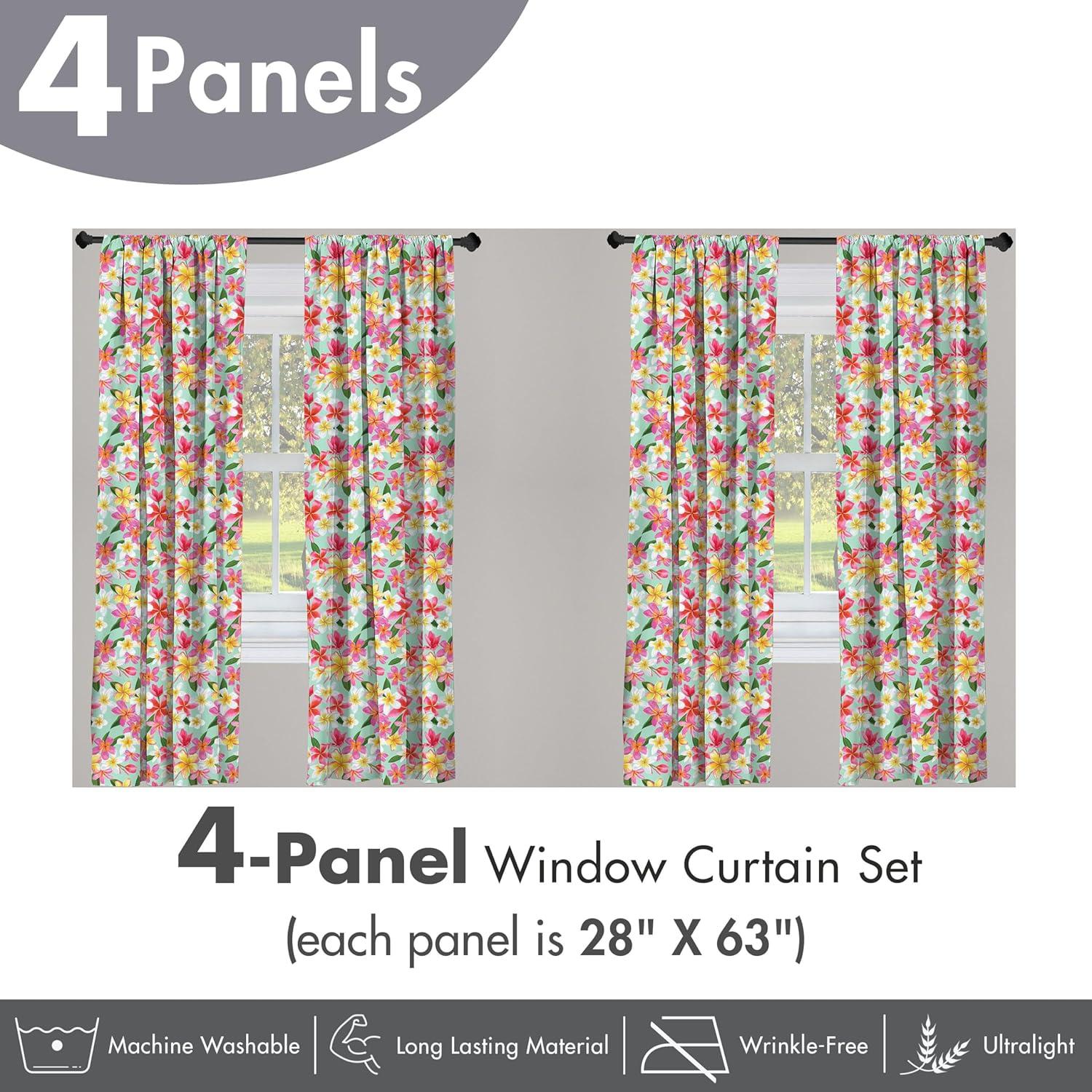imageAmbesonne Cats Curtains Modern Scandi Pattern of Kitten Love with Romantic Hearts Cartoon Design Window Treatments 2 Panel Set for Living Room Bedroom Pair of 28quot x 63quot Ginger Olive Green WhiteYellow Magenta