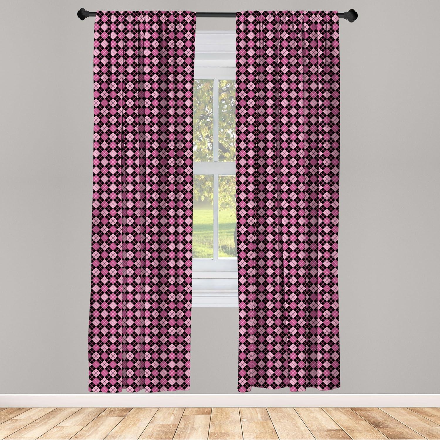 imageAmbesonne Cats Curtains Modern Scandi Pattern of Kitten Love with Romantic Hearts Cartoon Design Window Treatments 2 Panel Set for Living Room Bedroom Pair of 28quot x 63quot Ginger Olive Green WhitePink Black