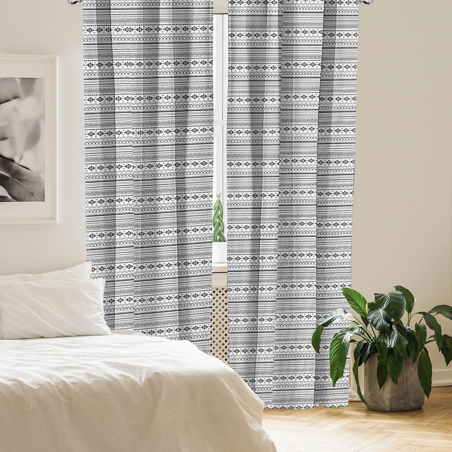 imageAmbesonne Cats Curtains Modern Scandi Pattern of Kitten Love with Romantic Hearts Cartoon Design Window Treatments 2 Panel Set for Living Room Bedroom Pair of 28quot x 63quot Ginger Olive Green WhiteWhite Black
