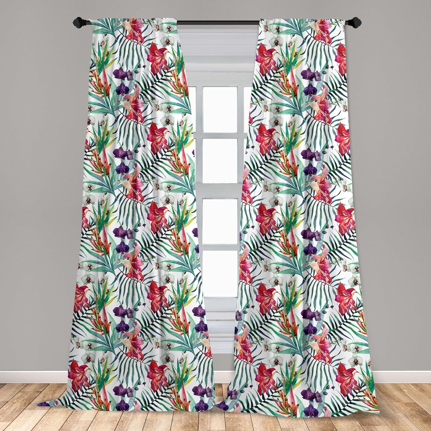 imageAmbesonne Cats Curtains Modern Scandi Pattern of Kitten Love with Romantic Hearts Cartoon Design Window Treatments 2 Panel Set for Living Room Bedroom Pair of 28quot x 63quot Ginger Olive Green WhiteRed Green