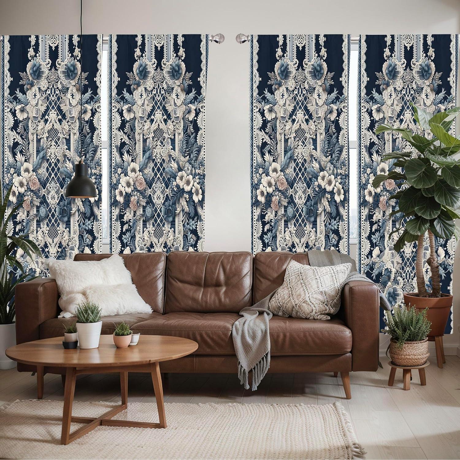 imageAmbesonne Cats Curtains Modern Scandi Pattern of Kitten Love with Romantic Hearts Cartoon Design Window Treatments 2 Panel Set for Living Room Bedroom Pair of 28quot x 63quot Ginger Olive Green WhiteDark Violet Blue Coconut