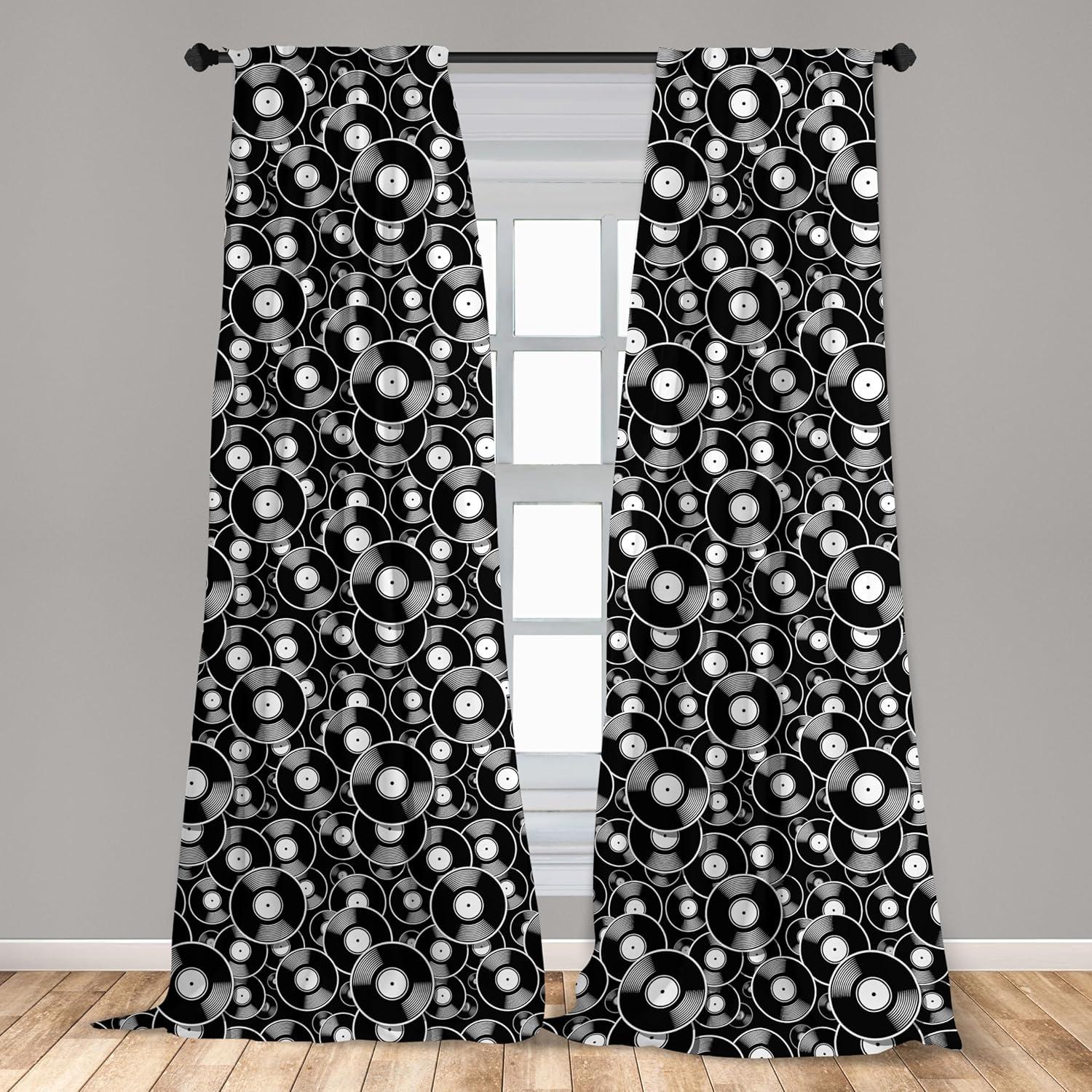 imageAmbesonne Cats Curtains Modern Scandi Pattern of Kitten Love with Romantic Hearts Cartoon Design Window Treatments 2 Panel Set for Living Room Bedroom Pair of 28quot x 63quot Ginger Olive Green WhiteGrey Charcoal