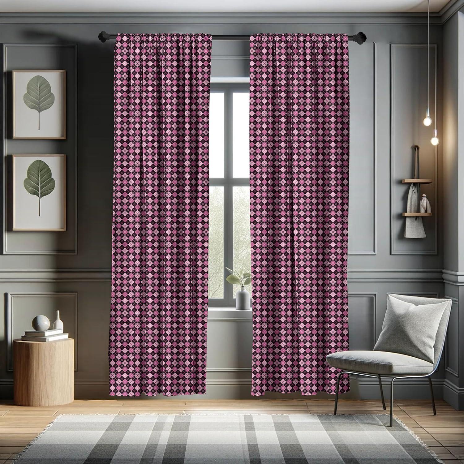imageAmbesonne Cats Curtains Modern Scandi Pattern of Kitten Love with Romantic Hearts Cartoon Design Window Treatments 2 Panel Set for Living Room Bedroom Pair of 28quot x 63quot Ginger Olive Green WhitePink Black