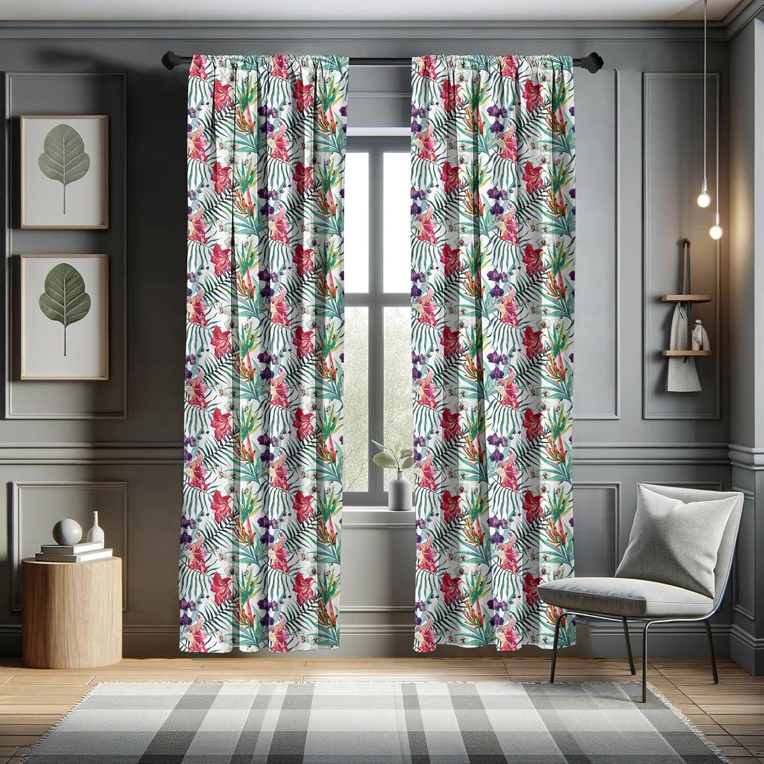 imageAmbesonne Cats Curtains Modern Scandi Pattern of Kitten Love with Romantic Hearts Cartoon Design Window Treatments 2 Panel Set for Living Room Bedroom Pair of 28quot x 63quot Ginger Olive Green WhiteRed Green