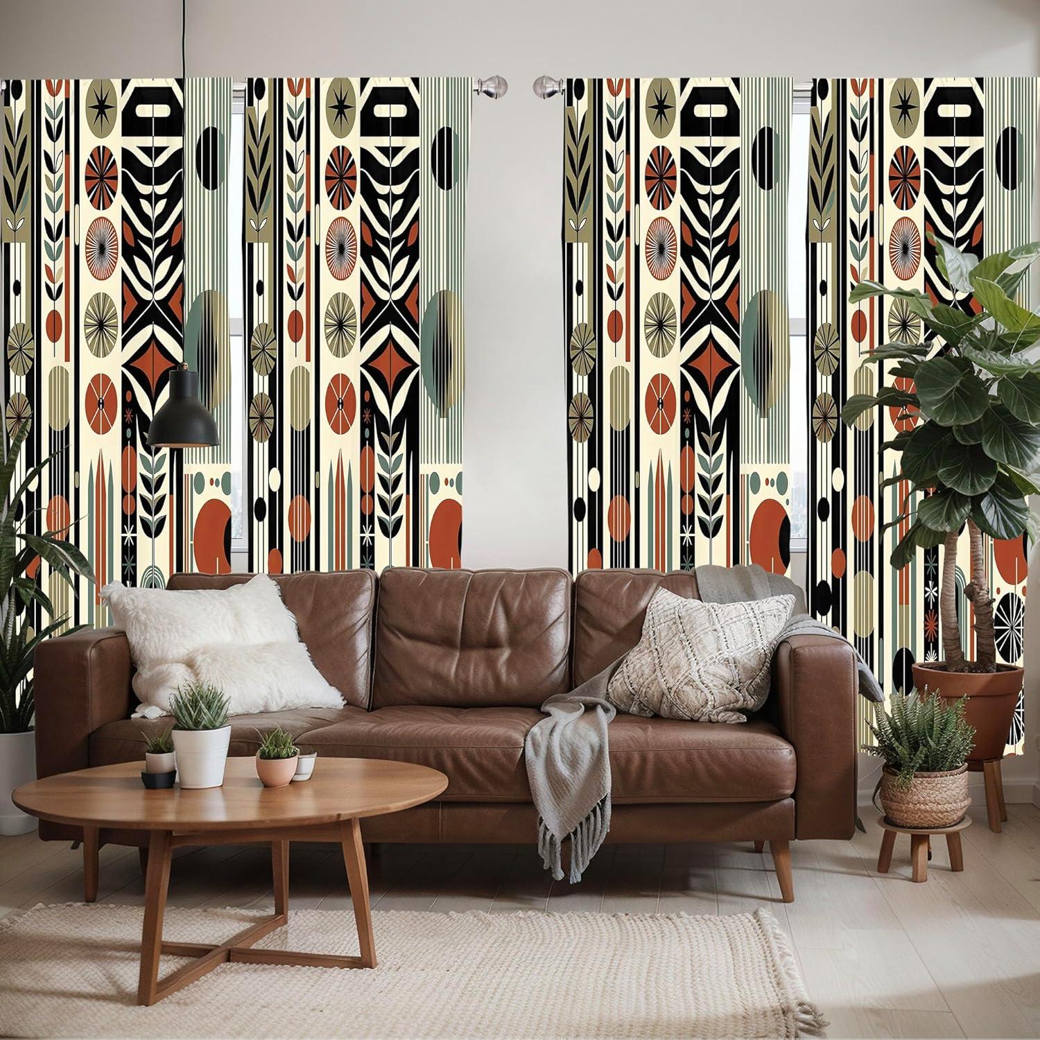 imageAmbesonne Cats Curtains Modern Scandi Pattern of Kitten Love with Romantic Hearts Cartoon Design Window Treatments 2 Panel Set for Living Room Bedroom Pair of 28quot x 63quot Ginger Olive Green WhiteOlive Green Rust Ivory