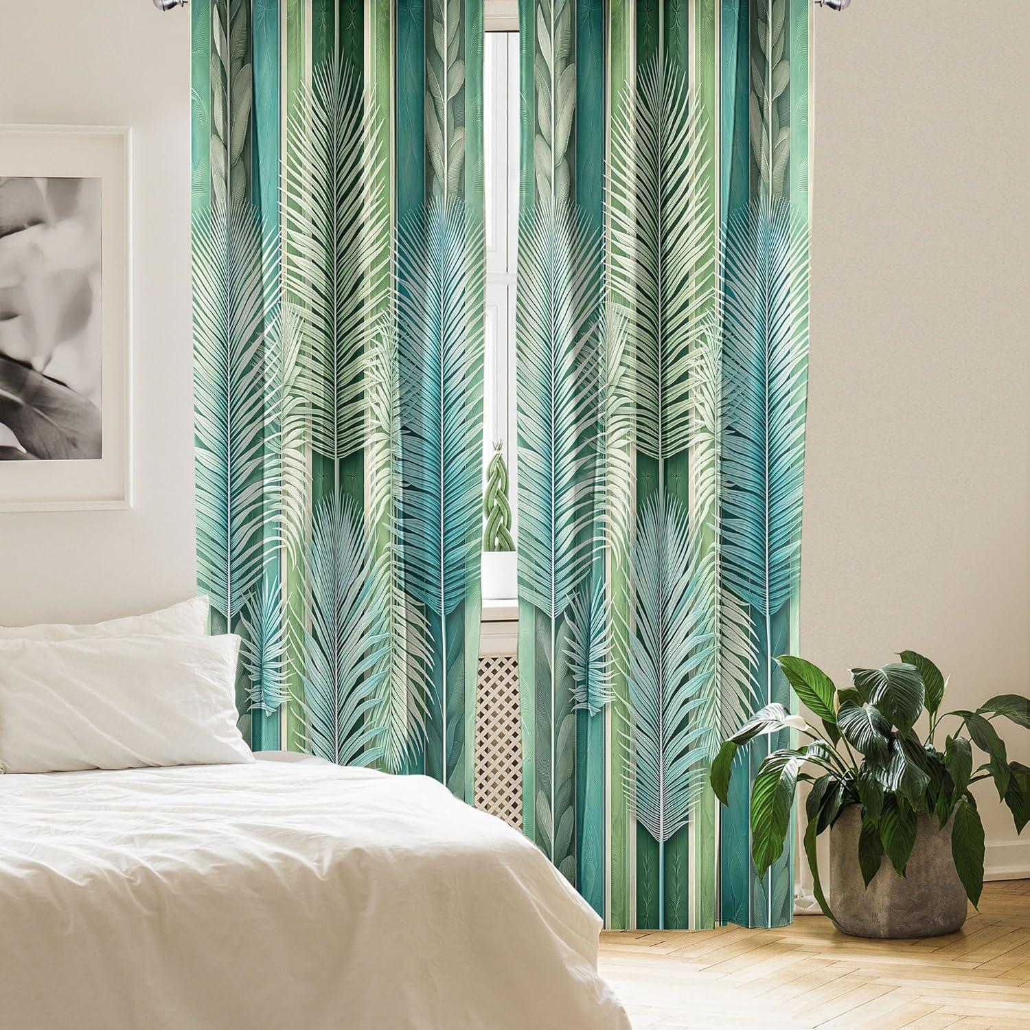 imageAmbesonne Cats Curtains Modern Scandi Pattern of Kitten Love with Romantic Hearts Cartoon Design Window Treatments 2 Panel Set for Living Room Bedroom Pair of 28quot x 63quot Ginger Olive Green WhiteTeal Green and Dark Seafoam