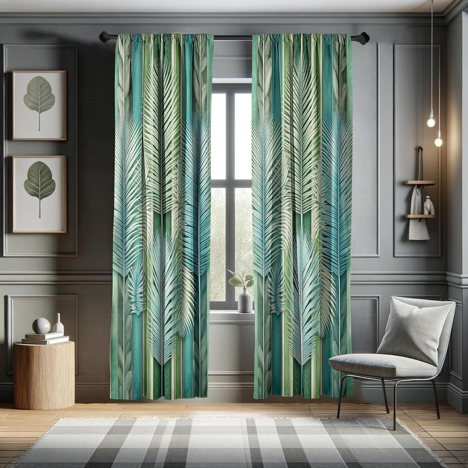 imageAmbesonne Cats Curtains Modern Scandi Pattern of Kitten Love with Romantic Hearts Cartoon Design Window Treatments 2 Panel Set for Living Room Bedroom Pair of 28quot x 63quot Ginger Olive Green WhiteTeal Green and Dark Seafoam