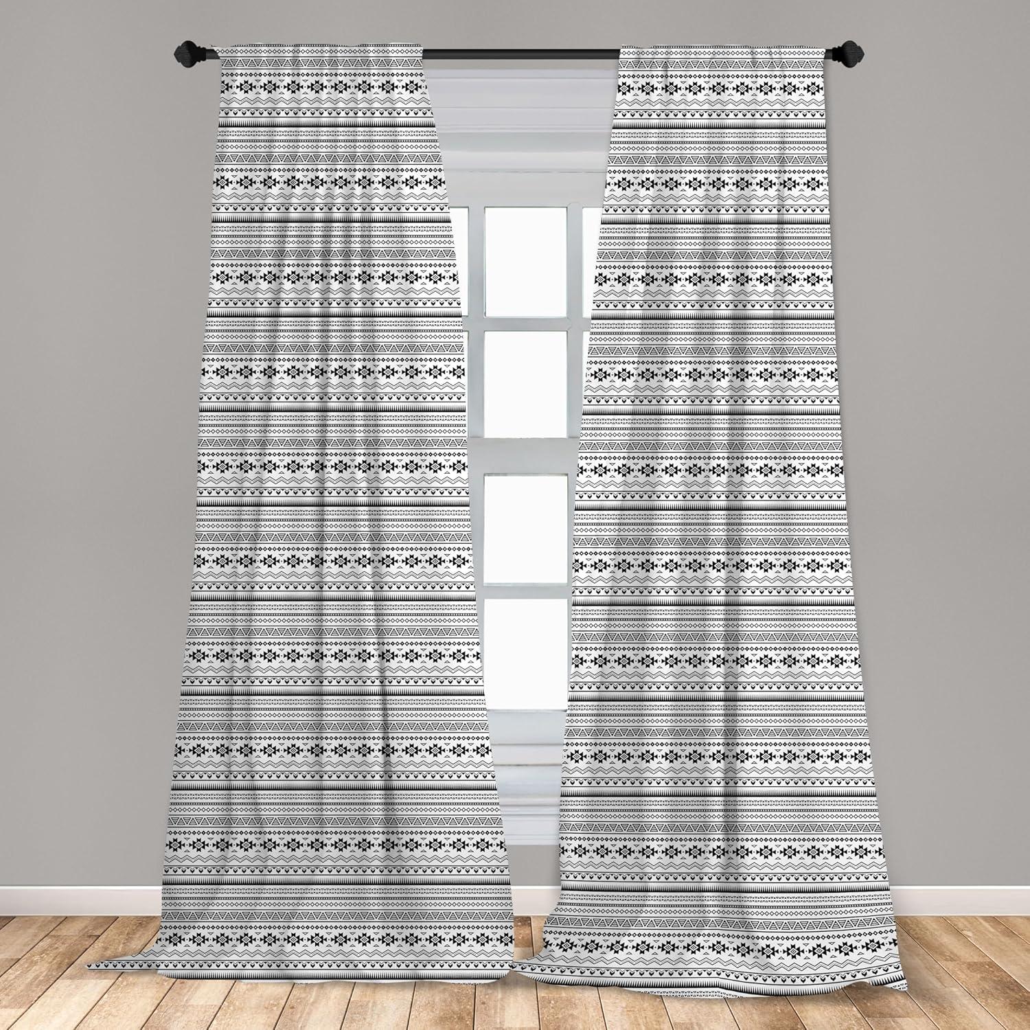 imageAmbesonne Cats Curtains Modern Scandi Pattern of Kitten Love with Romantic Hearts Cartoon Design Window Treatments 2 Panel Set for Living Room Bedroom Pair of 28quot x 63quot Ginger Olive Green WhiteWhite Black