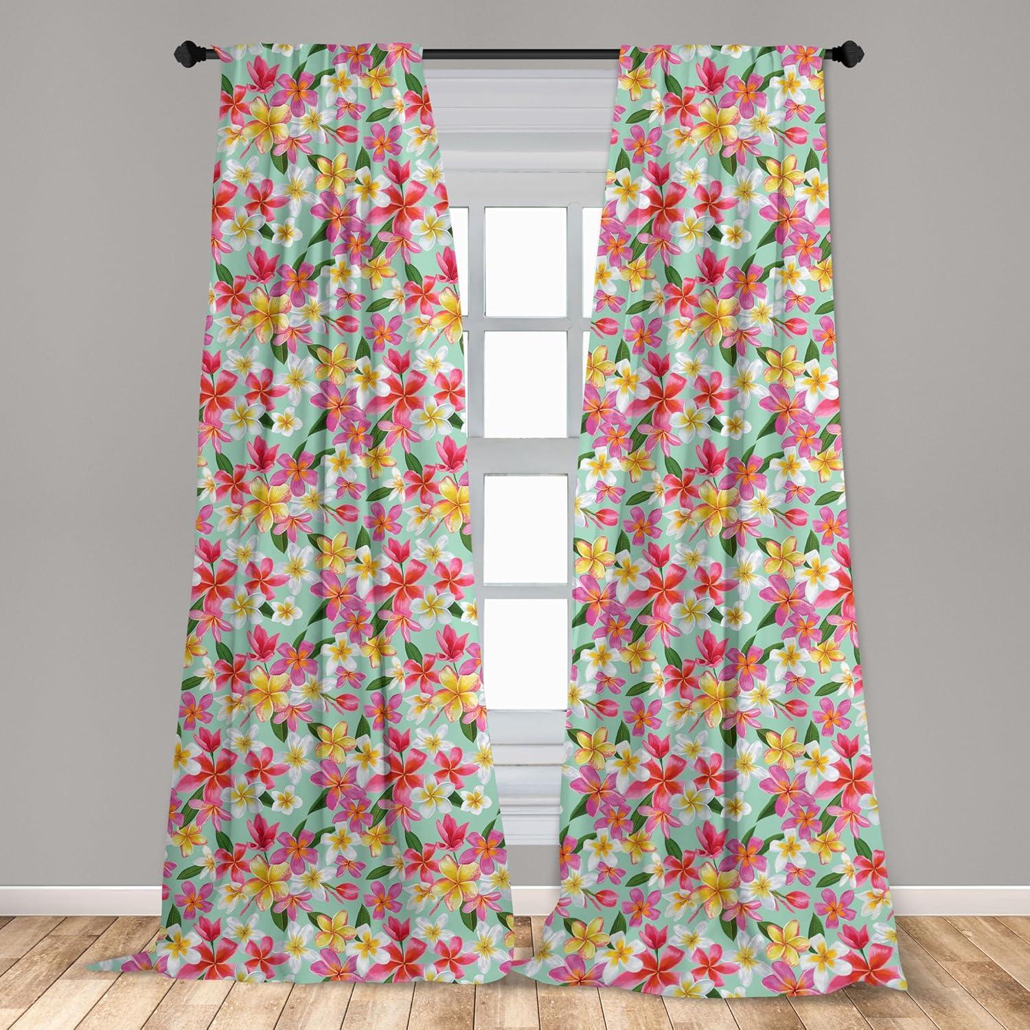 imageAmbesonne Cats Curtains Modern Scandi Pattern of Kitten Love with Romantic Hearts Cartoon Design Window Treatments 2 Panel Set for Living Room Bedroom Pair of 28quot x 63quot Ginger Olive Green WhiteYellow Magenta
