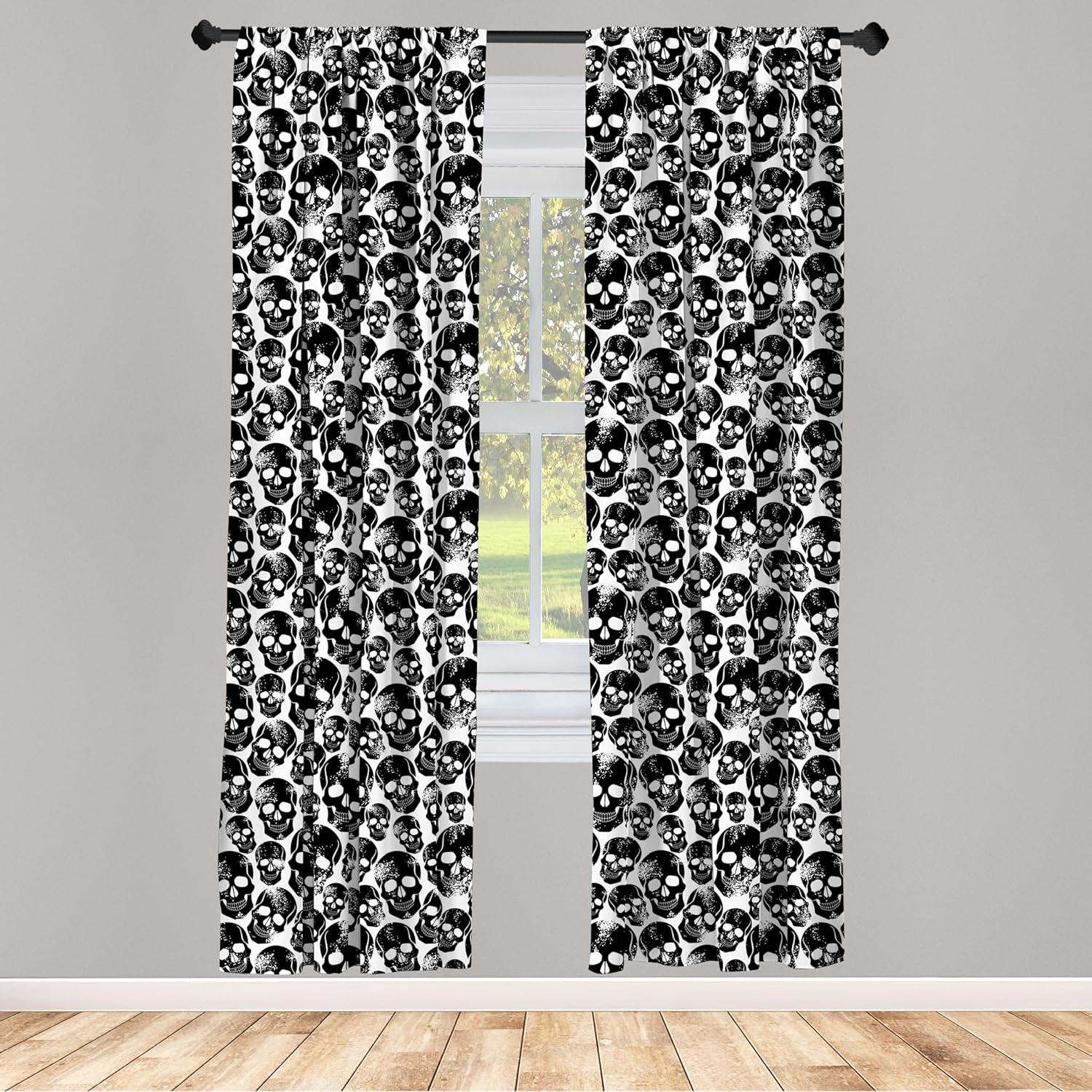 imageAmbesonne Christmas Curtains Tree Branches Spruce Leaves Balls Bells Cones Poinsettia Flowers Mistletoe Berry Window Treatments 2 Panel Set for Living Room Bedroom Pair of 28quot x 63quot Ruby GreenCharcoal White