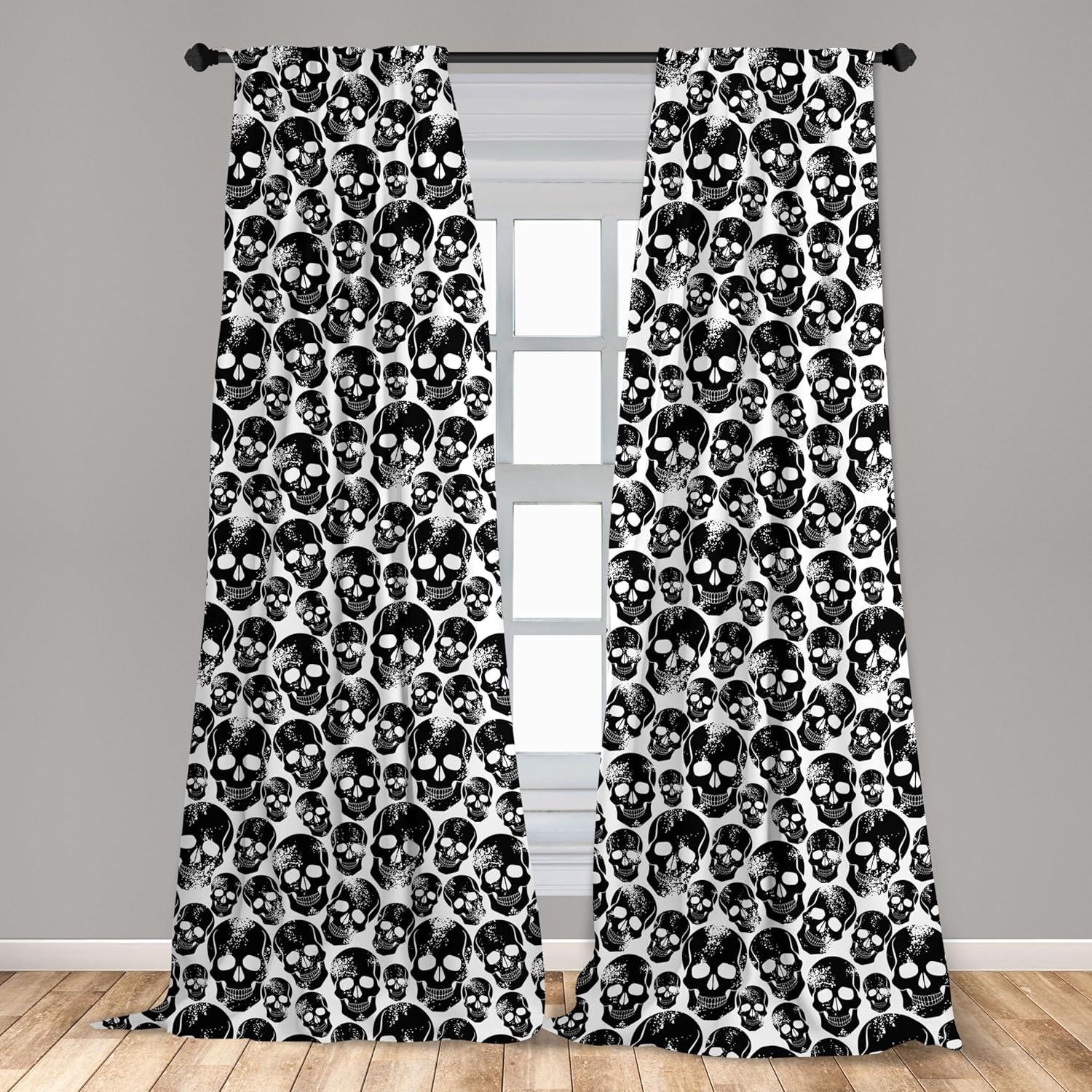 imageAmbesonne Christmas Curtains Tree Branches Spruce Leaves Balls Bells Cones Poinsettia Flowers Mistletoe Berry Window Treatments 2 Panel Set for Living Room Bedroom Pair of 28quot x 63quot Ruby GreenCharcoal White