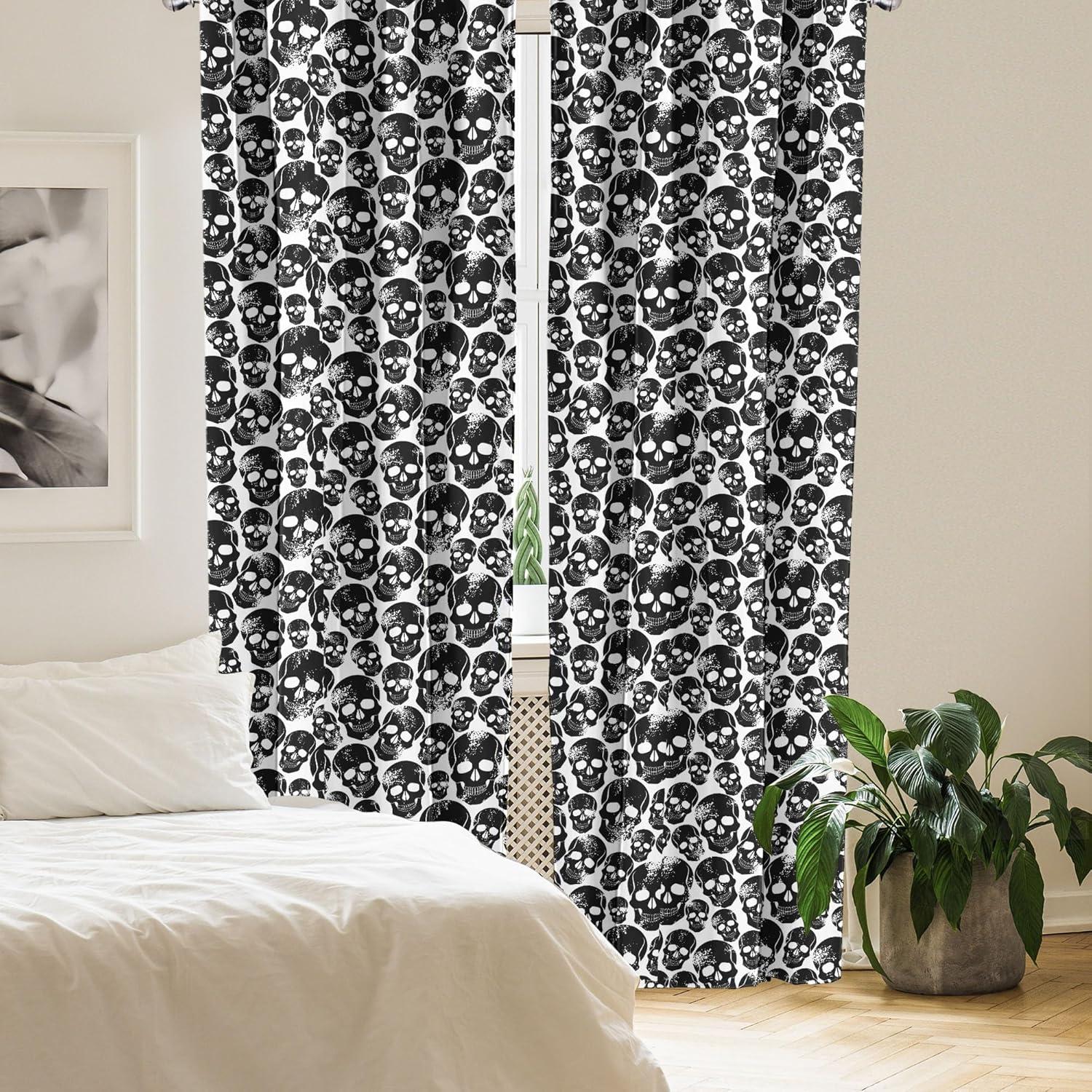 imageAmbesonne Christmas Curtains Tree Branches Spruce Leaves Balls Bells Cones Poinsettia Flowers Mistletoe Berry Window Treatments 2 Panel Set for Living Room Bedroom Pair of 28quot x 63quot Ruby GreenCharcoal White