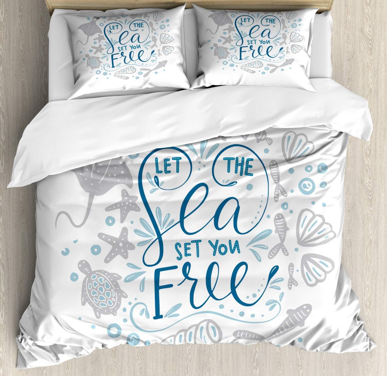 imageAmbesonne Christmas Duvet Cover Set Floral Winter Red Bird Hat and Scarf on Blooming Tree Nature Inspired Decorative 3 Piece Bedding Set with 2 Pillow Shams Queen Size Burgundy GreenPale Blue Navy Blue