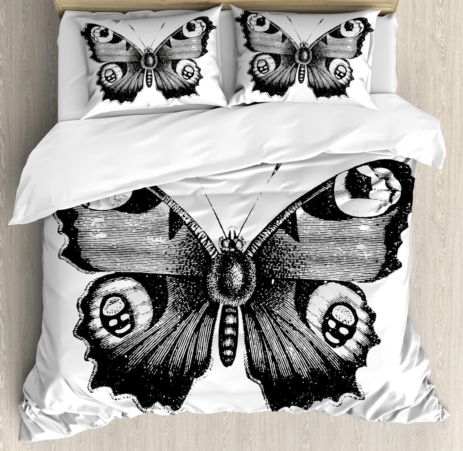 imageAmbesonne Christmas Duvet Cover Set Floral Winter Red Bird Hat and Scarf on Blooming Tree Nature Inspired Decorative 3 Piece Bedding Set with 2 Pillow Shams Queen Size Burgundy GreenWhite Charcoal