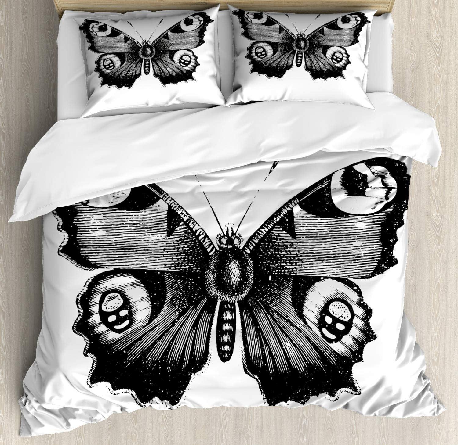 imageAmbesonne Christmas Duvet Cover Set Floral Winter Red Bird Hat and Scarf on Blooming Tree Nature Inspired Decorative 3 Piece Bedding Set with 2 Pillow Shams Queen Size Burgundy GreenWhite Charcoal