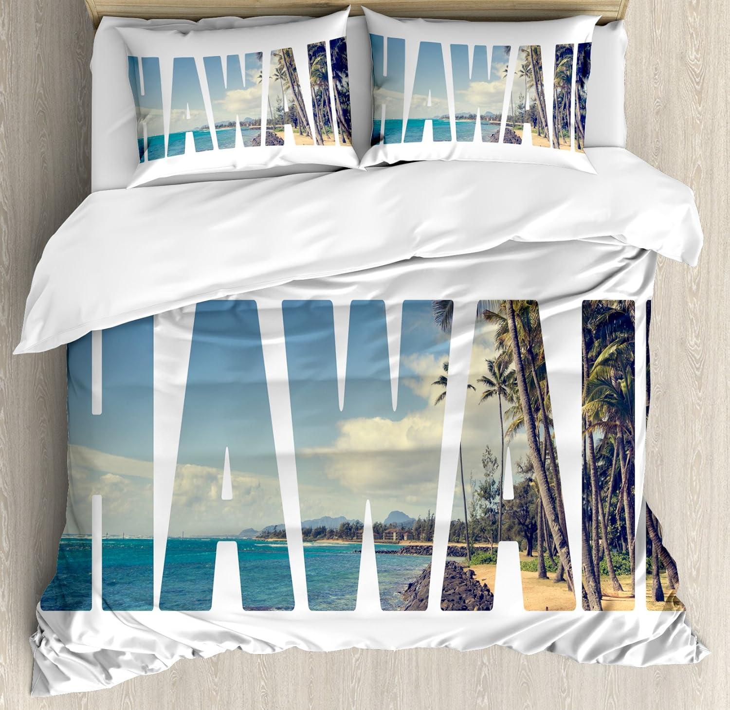 imageAmbesonne Christmas Duvet Cover Set Floral Winter Red Bird Hat and Scarf on Blooming Tree Nature Inspired Decorative 3 Piece Bedding Set with 2 Pillow Shams Queen Size Burgundy GreenWhite Blue