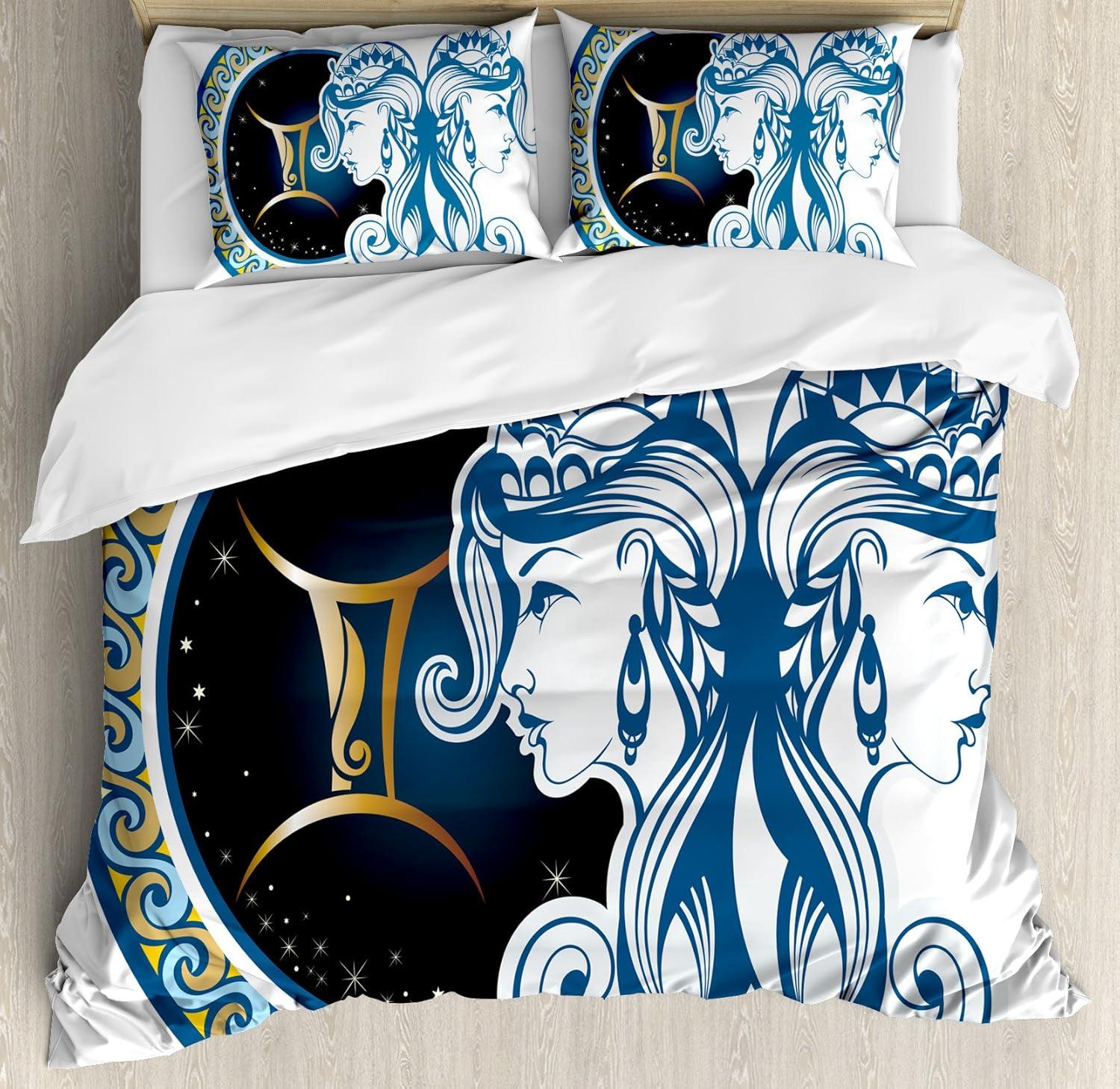 imageAmbesonne Christmas Duvet Cover Set Floral Winter Red Bird Hat and Scarf on Blooming Tree Nature Inspired Decorative 3 Piece Bedding Set with 2 Pillow Shams Queen Size Burgundy GreenBlue Black