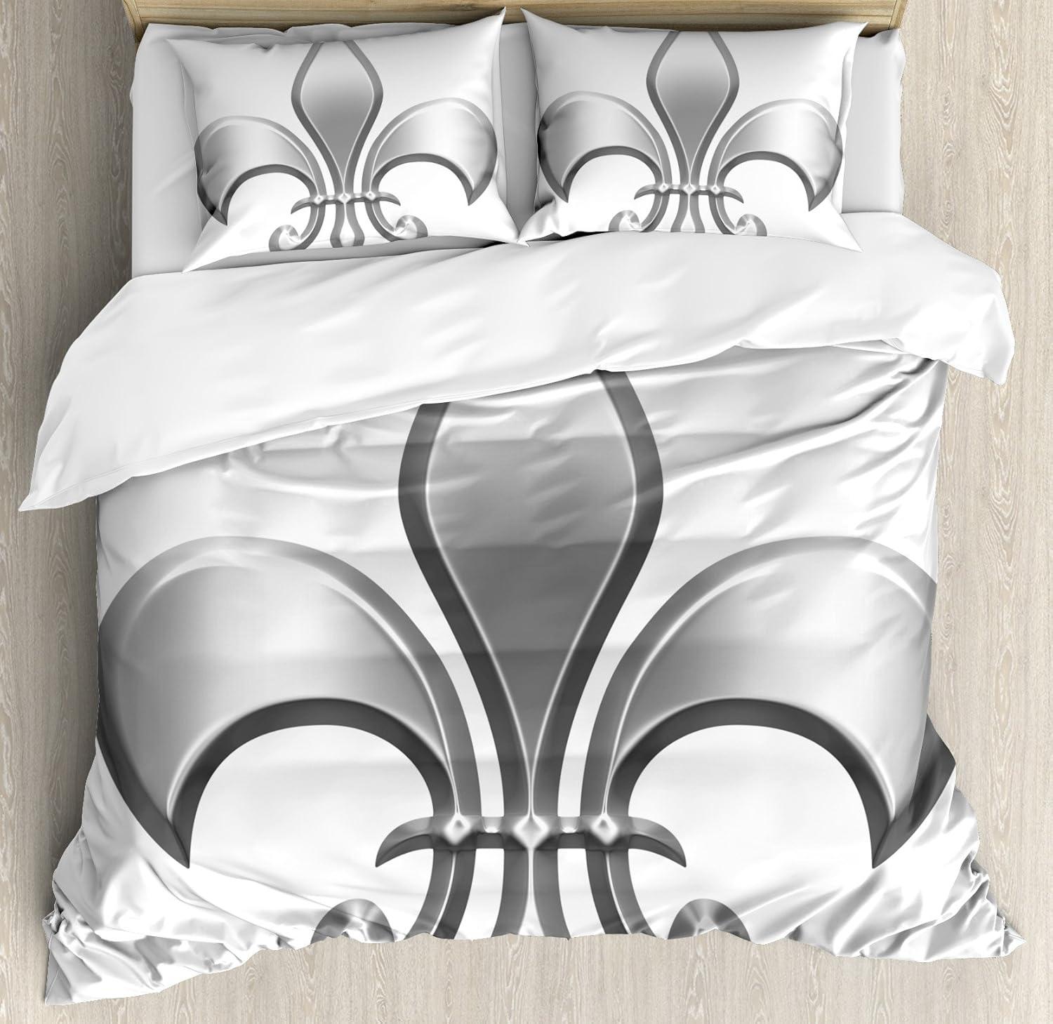 imageAmbesonne Christmas Duvet Cover Set Watercolor Christmas Theme Fir Trees Abstract Silhouettes Illustration Decorative 3 Piece Bedding Set with 2 Pillow Shams Queen Size Green SeafoamWhite Silver