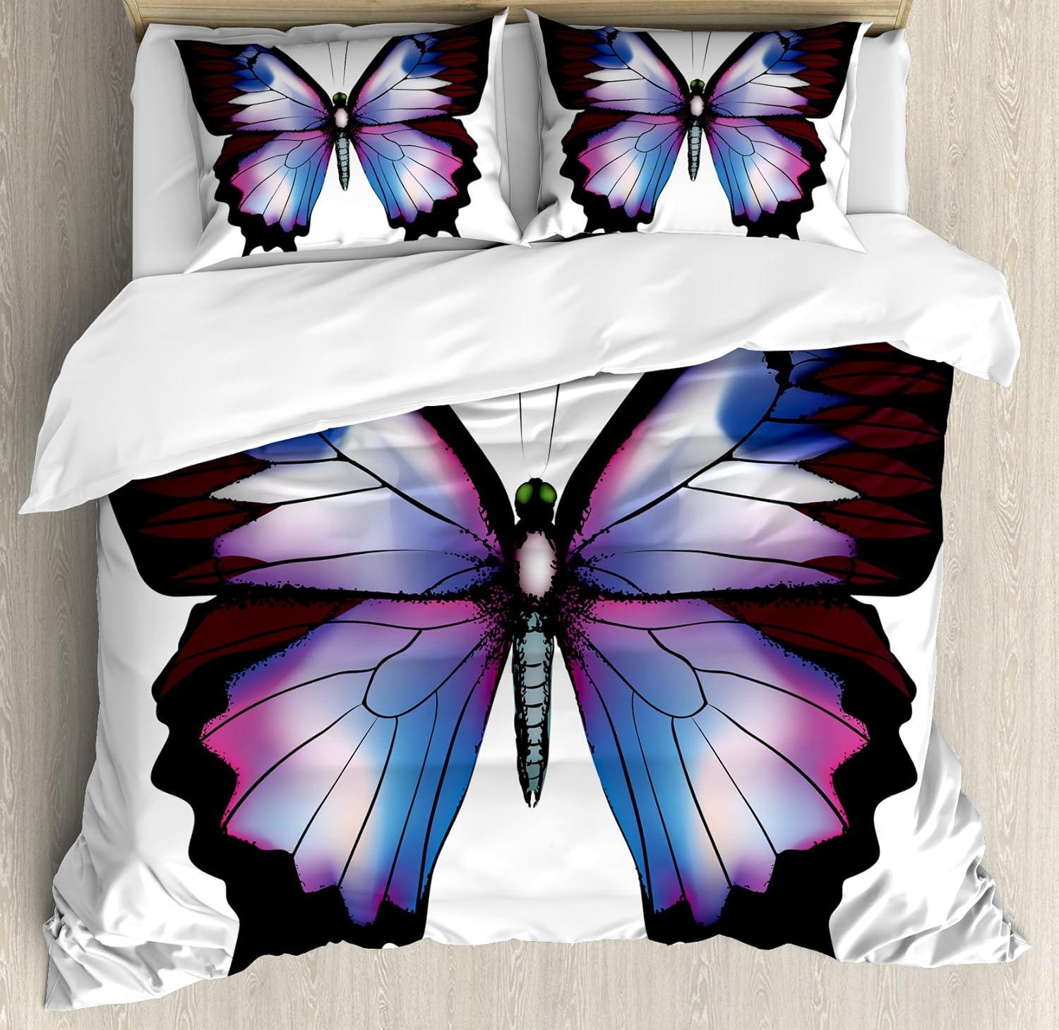 imageAmbesonne Christmas Duvet Cover Set Watercolor Christmas Theme Fir Trees Abstract Silhouettes Illustration Decorative 3 Piece Bedding Set with 2 Pillow Shams Queen Size Green SeafoamBlue Maroon