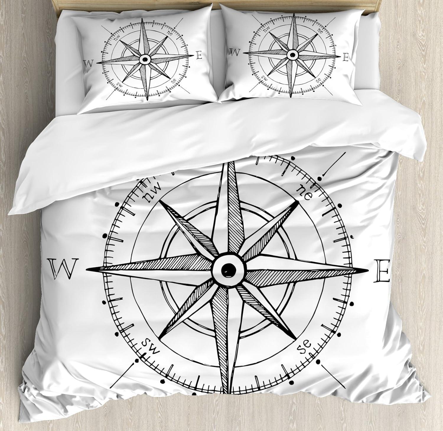 imageAmbesonne Christmas Duvet Cover Set Watercolor Christmas Theme Fir Trees Abstract Silhouettes Illustration Decorative 3 Piece Bedding Set with 2 Pillow Shams Queen Size Green SeafoamOff White