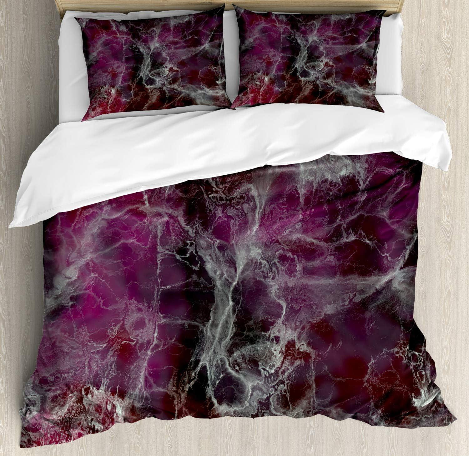 imageAmbesonne Christmas Duvet Cover Set Watercolor Christmas Theme Fir Trees Abstract Silhouettes Illustration Decorative 3 Piece Bedding Set with 2 Pillow Shams Queen Size Green SeafoamCharcoal Grey Magenta