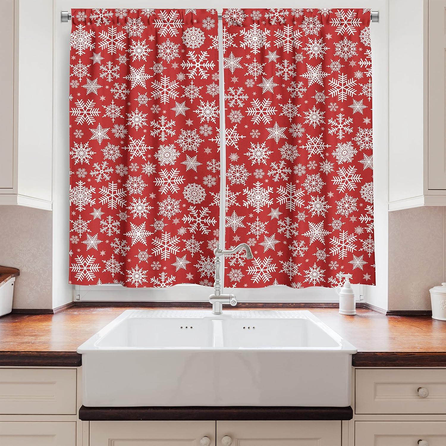 imageAmbesonne Christmas Kitchen Curtains Taste of Xmas Season Frame Gingerbread Cookies and Biscuits Window Drapes 2 Panel Set for Kitchen Cafe Decor 55quot x 39quot Brown GreenWhite and Vermilion