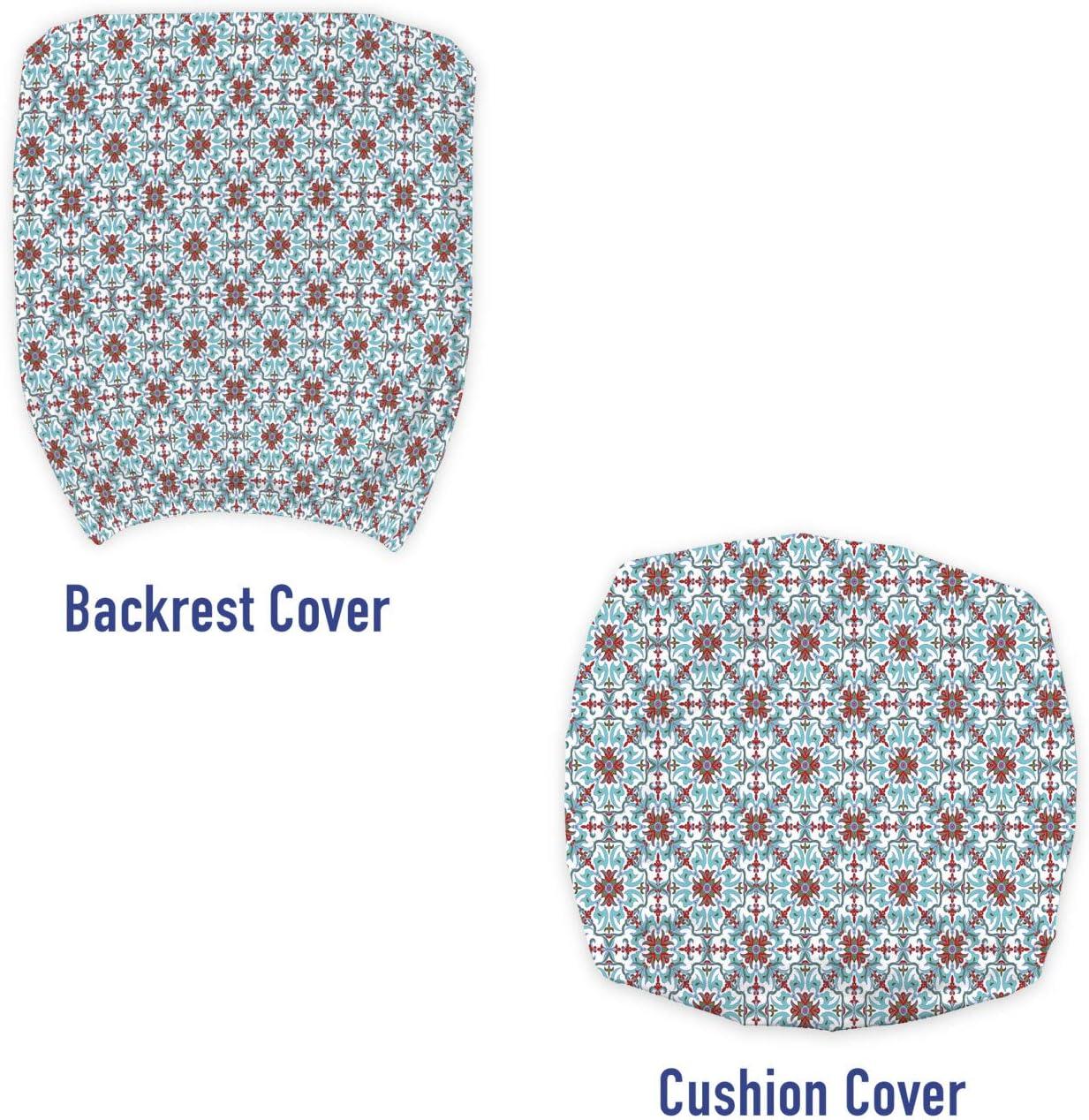 imageAmbesonne Christmas Office Chair Cover Colorful Christmas Balls Different Retro Pattern Holiday Celebration Stretchable Decorative Universal Size High Back Printed Slipcover Blue Grey Purple YellowBlue Green