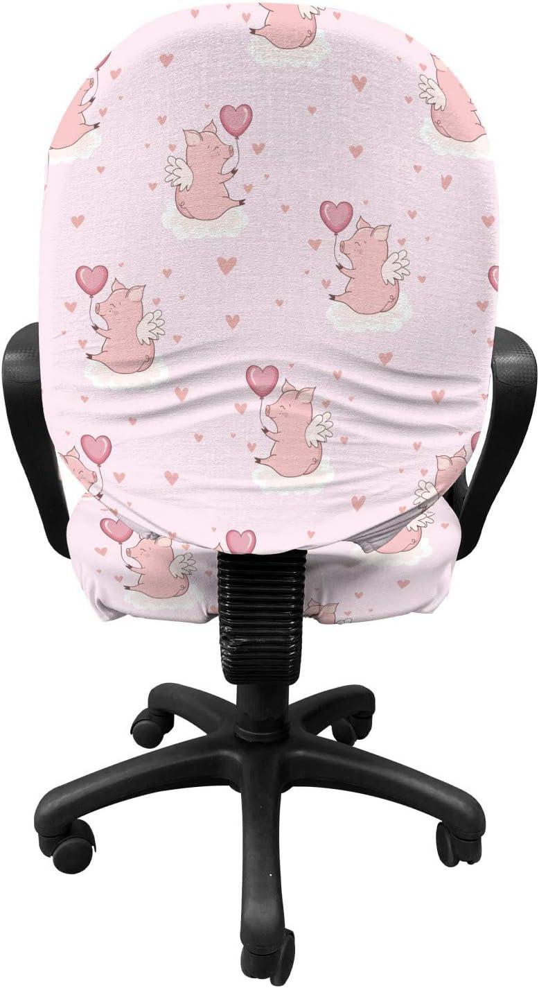 imageAmbesonne Christmas Office Chair Cover Colorful Christmas Balls Different Retro Pattern Holiday Celebration Stretchable Decorative Universal Size High Back Printed Slipcover Blue Grey Purple YellowPink Rose