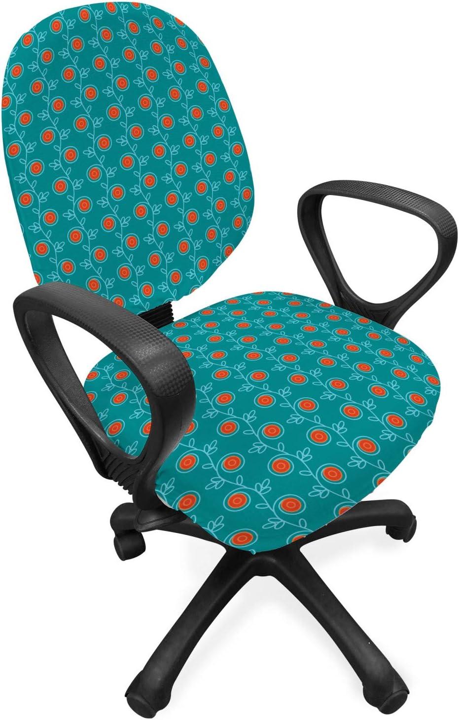 imageAmbesonne Christmas Office Chair Cover Colorful Christmas Balls Different Retro Pattern Holiday Celebration Stretchable Decorative Universal Size High Back Printed Slipcover Blue Grey Purple YellowOrange Teal