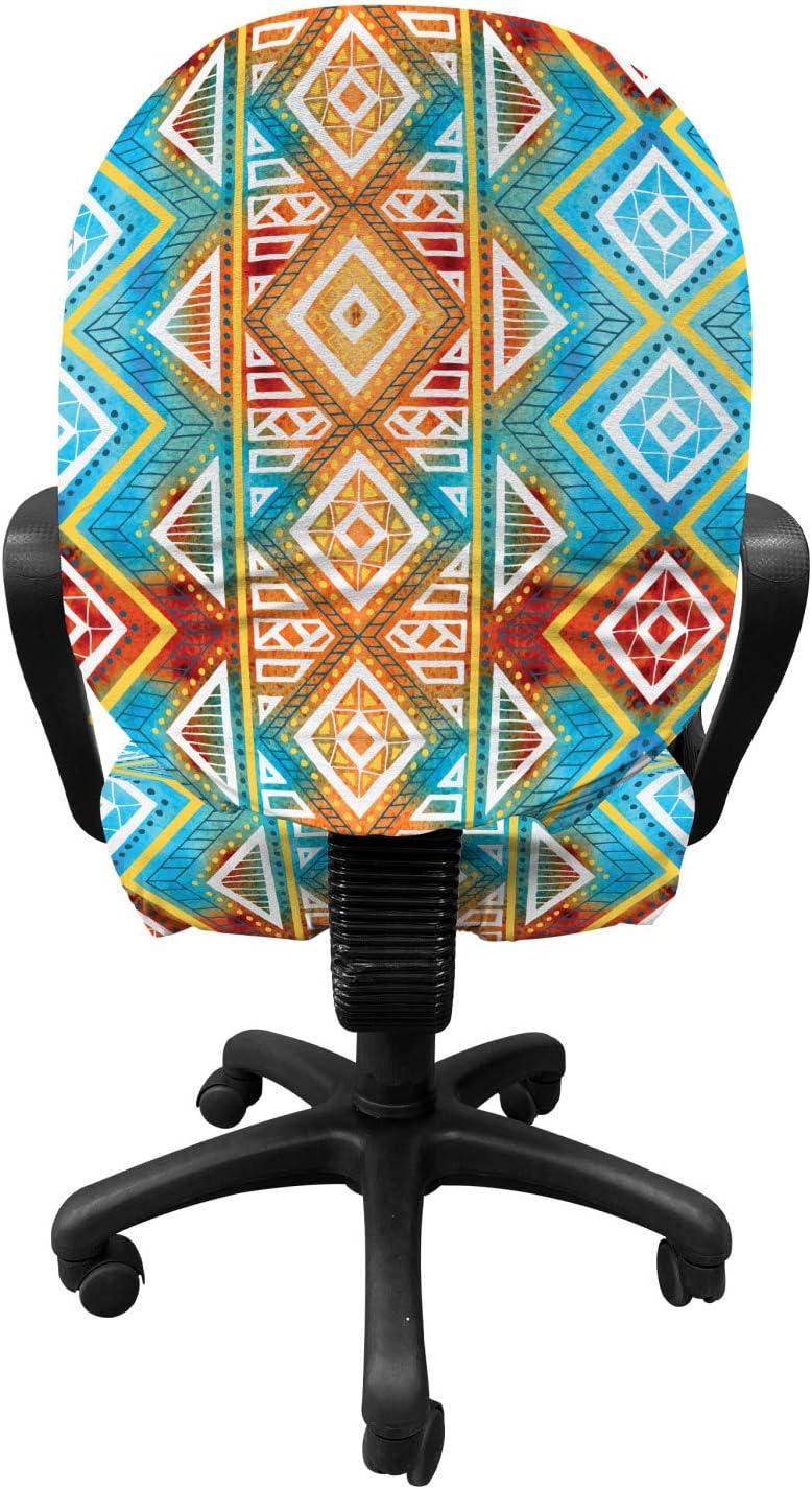 imageAmbesonne Christmas Office Chair Cover Colorful Christmas Balls Different Retro Pattern Holiday Celebration Stretchable Decorative Universal Size High Back Printed Slipcover Blue Grey Purple YellowBeige Aqua