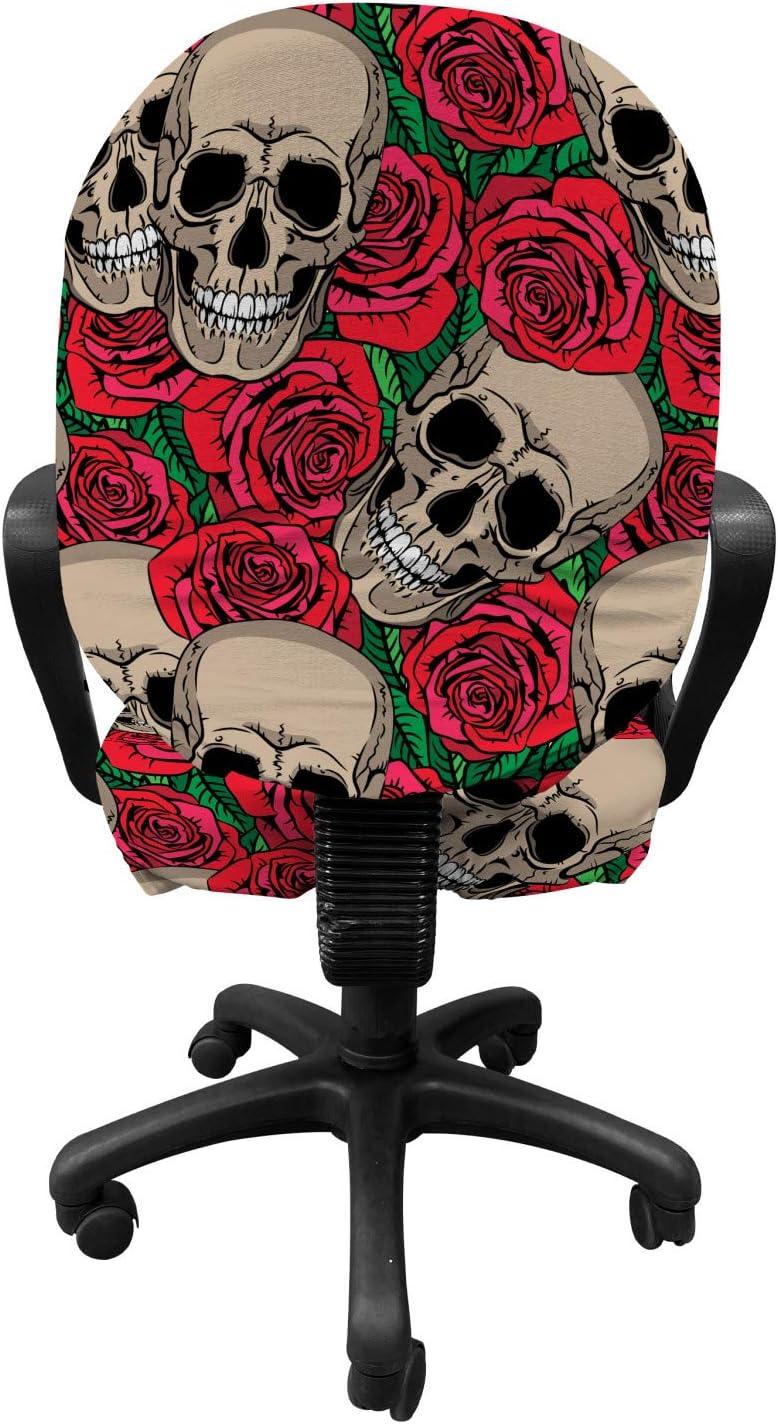 imageAmbesonne Christmas Office Chair Cover Colorful Christmas Balls Different Retro Pattern Holiday Celebration Stretchable Decorative Universal Size High Back Printed Slipcover Blue Grey Purple YellowVermilion Tan Green