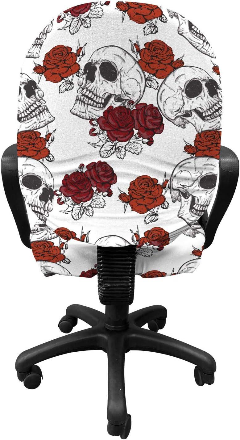 imageAmbesonne Christmas Office Chair Cover Colorful Christmas Balls Different Retro Pattern Holiday Celebration Stretchable Decorative Universal Size High Back Printed Slipcover Blue Grey Purple YellowGrey