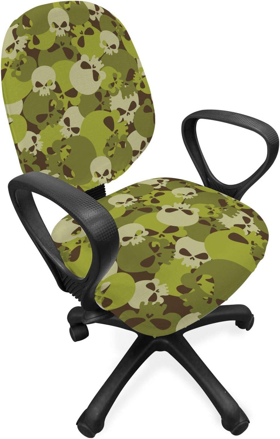 imageAmbesonne Christmas Office Chair Cover Colorful Christmas Balls Different Retro Pattern Holiday Celebration Stretchable Decorative Universal Size High Back Printed Slipcover Blue Grey Purple YellowGreen Beige