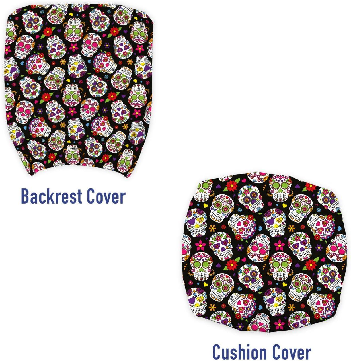 imageAmbesonne Christmas Office Chair Cover Colorful Christmas Balls Different Retro Pattern Holiday Celebration Stretchable Decorative Universal Size High Back Printed Slipcover Blue Grey Purple YellowBlack Green
