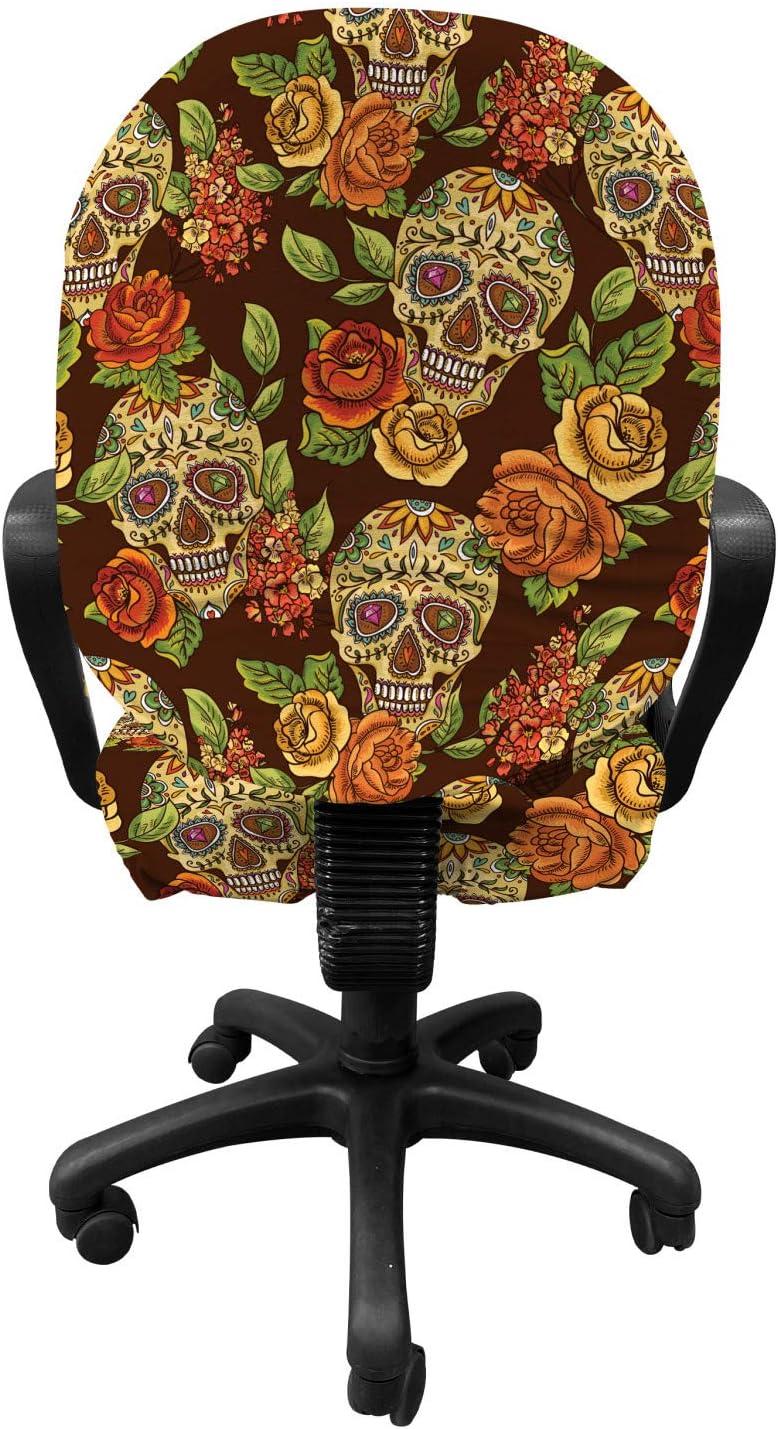 imageAmbesonne Christmas Office Chair Cover Colorful Christmas Balls Different Retro Pattern Holiday Celebration Stretchable Decorative Universal Size High Back Printed Slipcover Blue Grey Purple YellowPale Green Yellow Orange