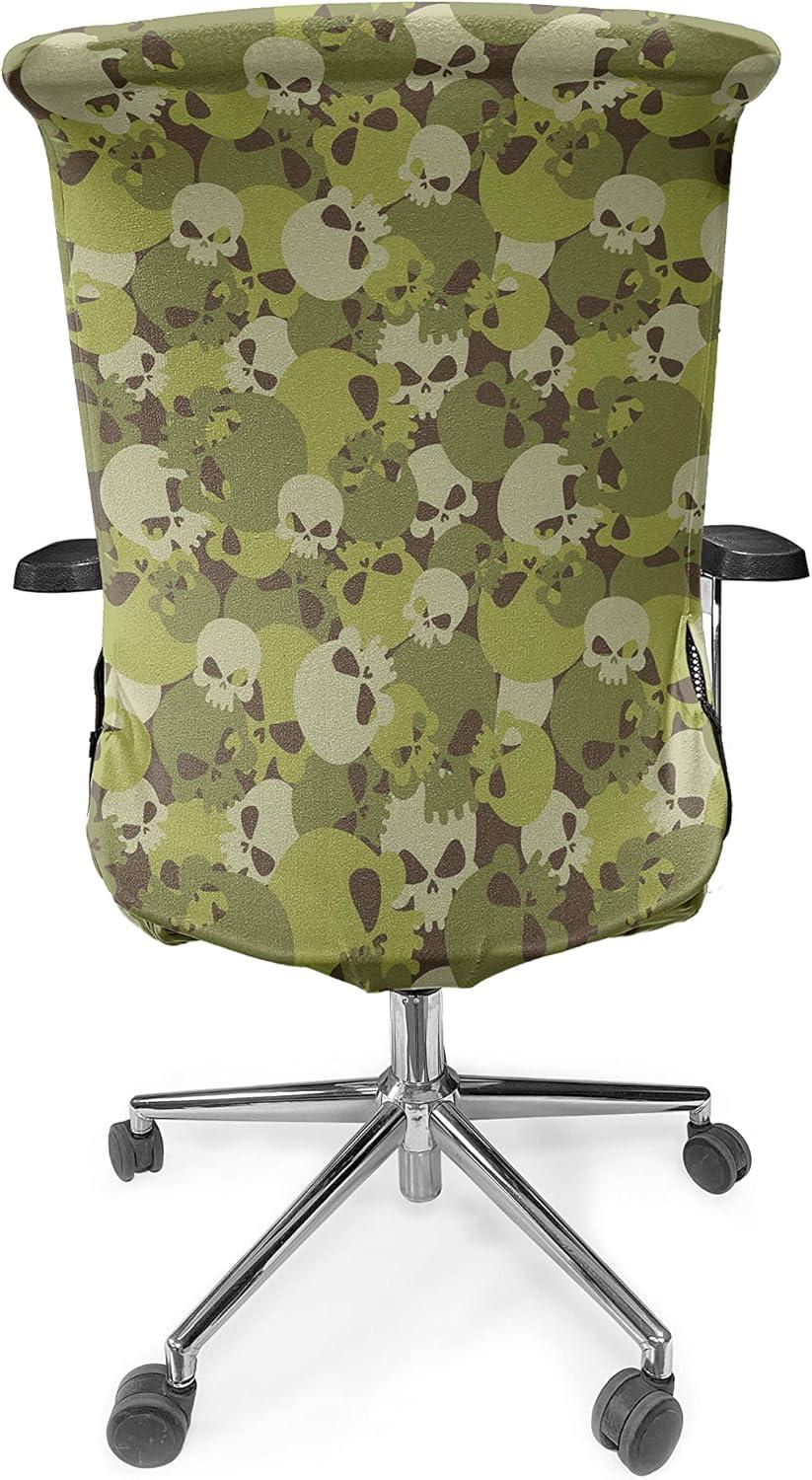 imageAmbesonne Christmas Office Chair Cover Colorful Christmas Balls Different Retro Pattern Holiday Celebration Stretchable Decorative Universal Size High Back Printed Slipcover Blue Grey Purple YellowGreen Beige