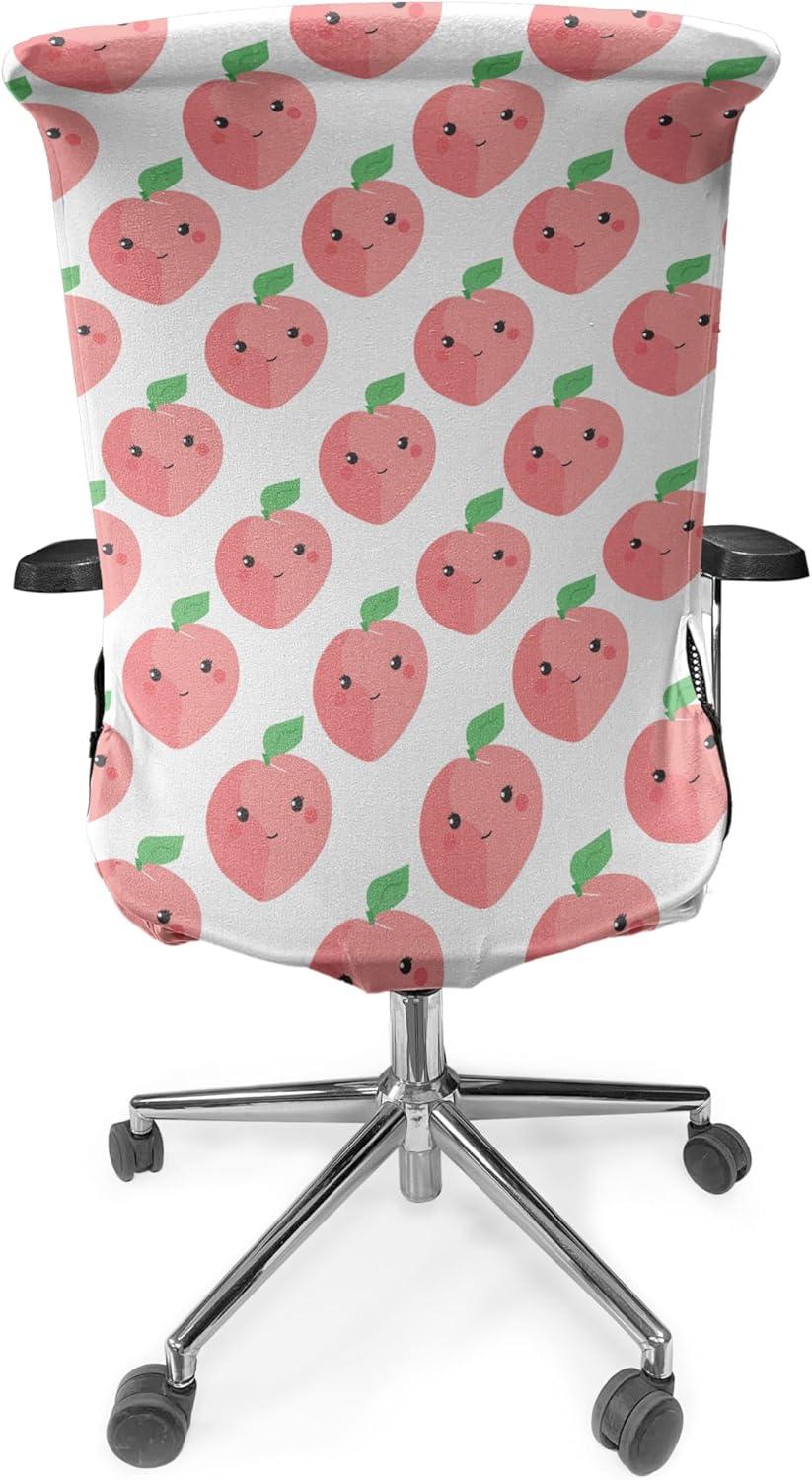 imageAmbesonne Christmas Office Chair Cover Colorful Christmas Balls Different Retro Pattern Holiday Celebration Stretchable Decorative Universal Size High Back Printed Slipcover Blue Grey Purple YellowPink White