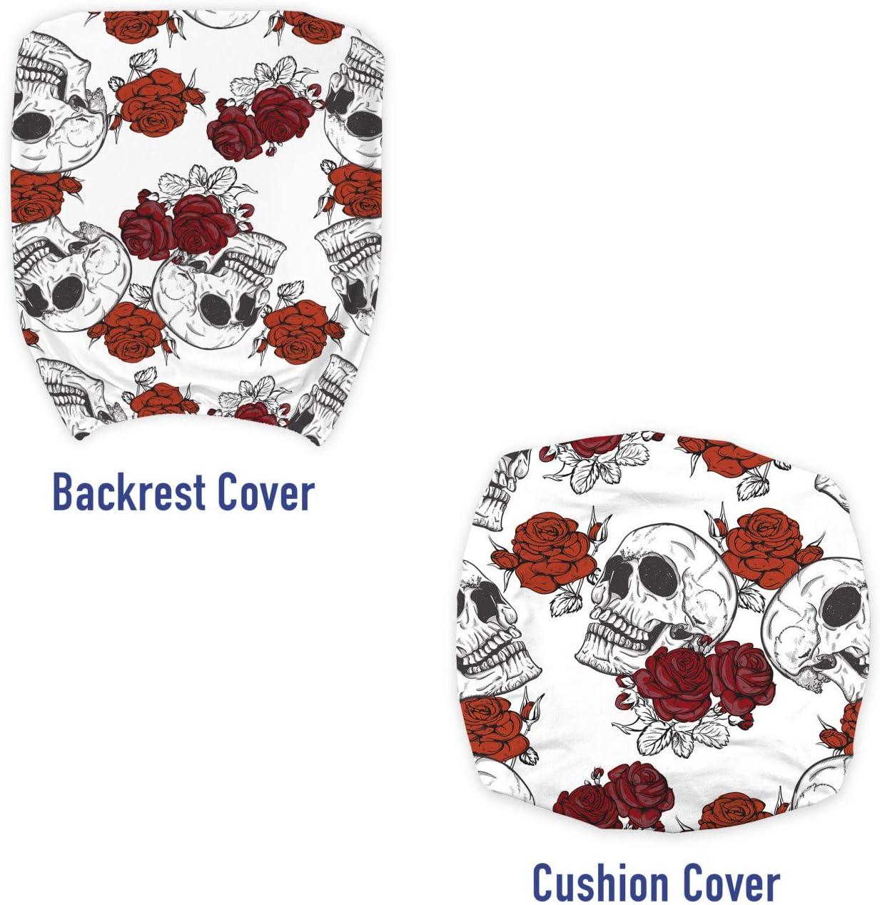 imageAmbesonne Christmas Office Chair Cover Colorful Christmas Balls Different Retro Pattern Holiday Celebration Stretchable Decorative Universal Size High Back Printed Slipcover Blue Grey Purple YellowGrey