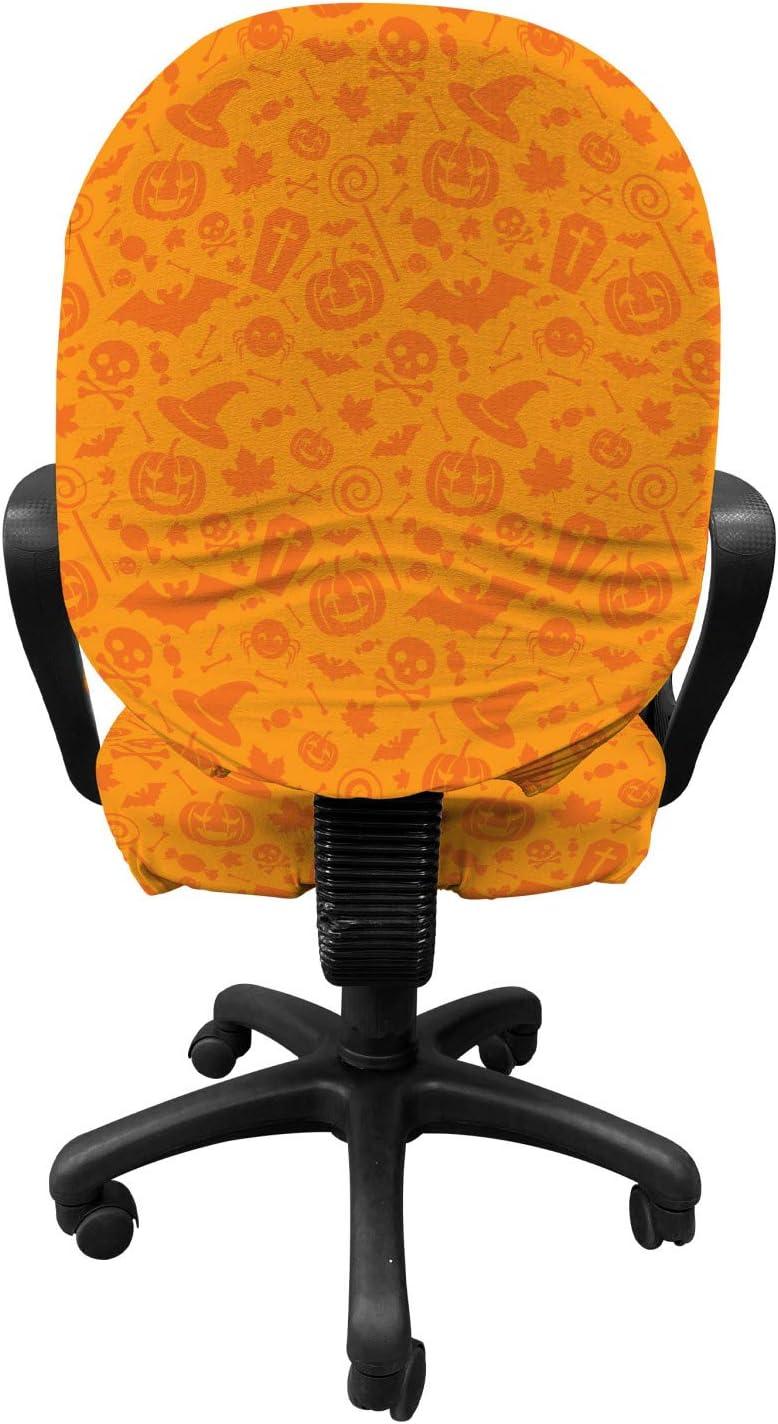 imageAmbesonne Christmas Office Chair Cover Colorful Christmas Balls Different Retro Pattern Holiday Celebration Stretchable Decorative Universal Size High Back Printed Slipcover Blue Grey Purple YellowOrange